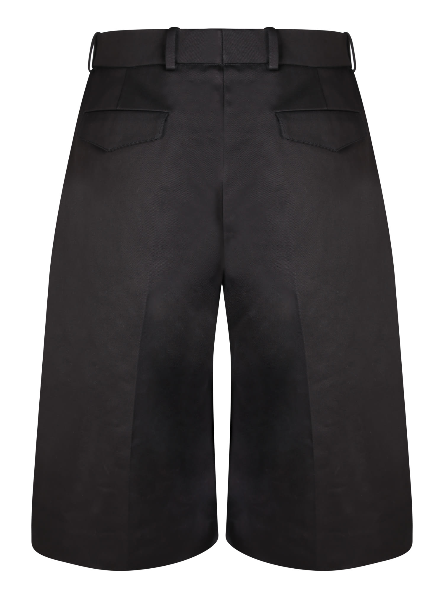 Shop Alexander Mcqueen Baggy Black Shorts