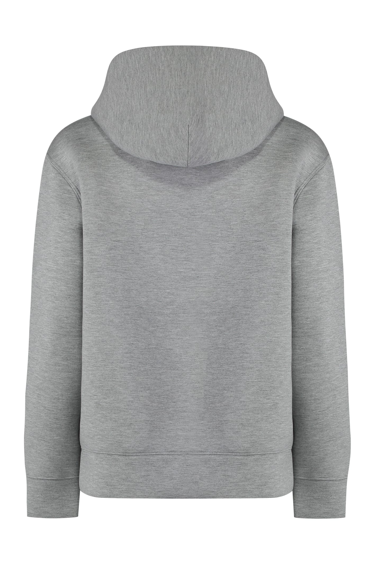 Calvin Klein Zip-up Hoodie With Hood And Pockets In Grey