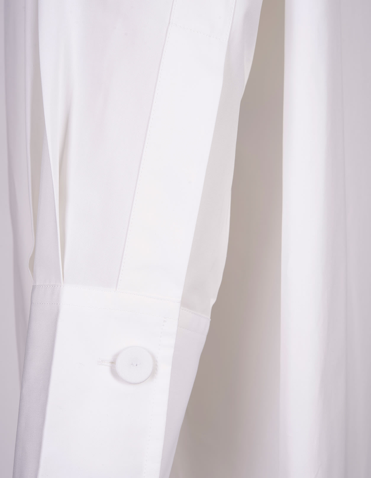 Shop Jil Sander White Poplin Shirt Dress