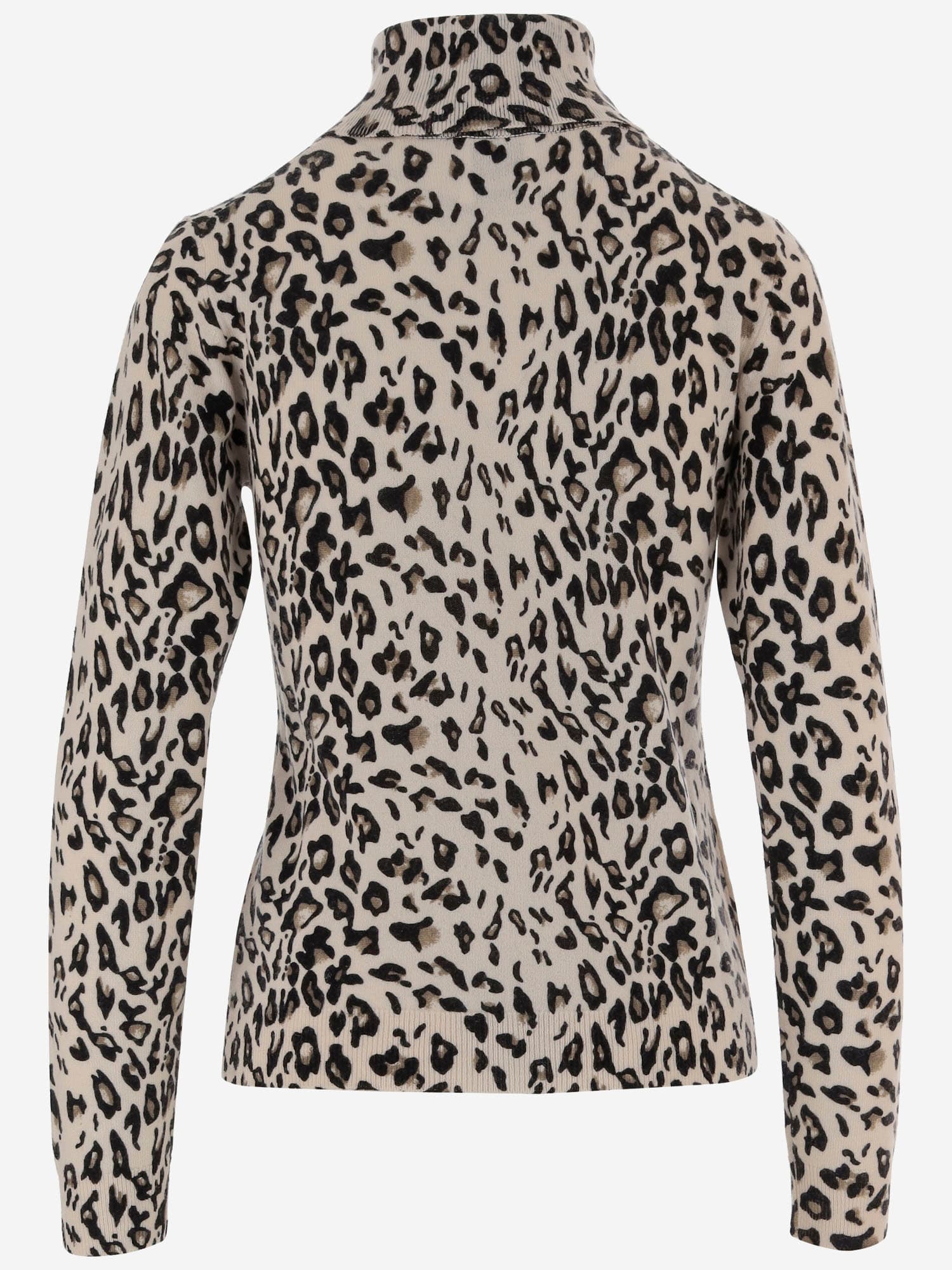 Allude Leopard Print Wool And Cashmere Sweater In Red