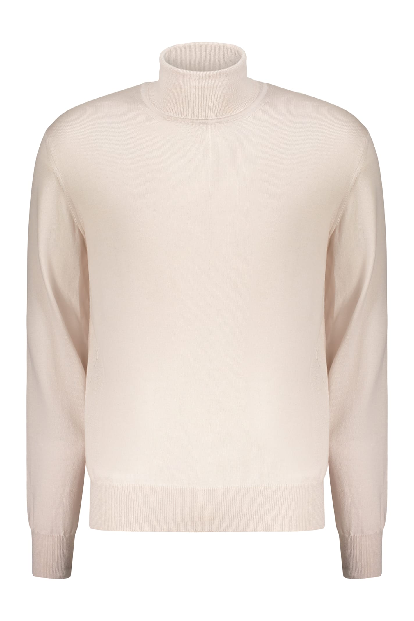 Herno Virgin Wool Turtleneck Sweater In Neutral