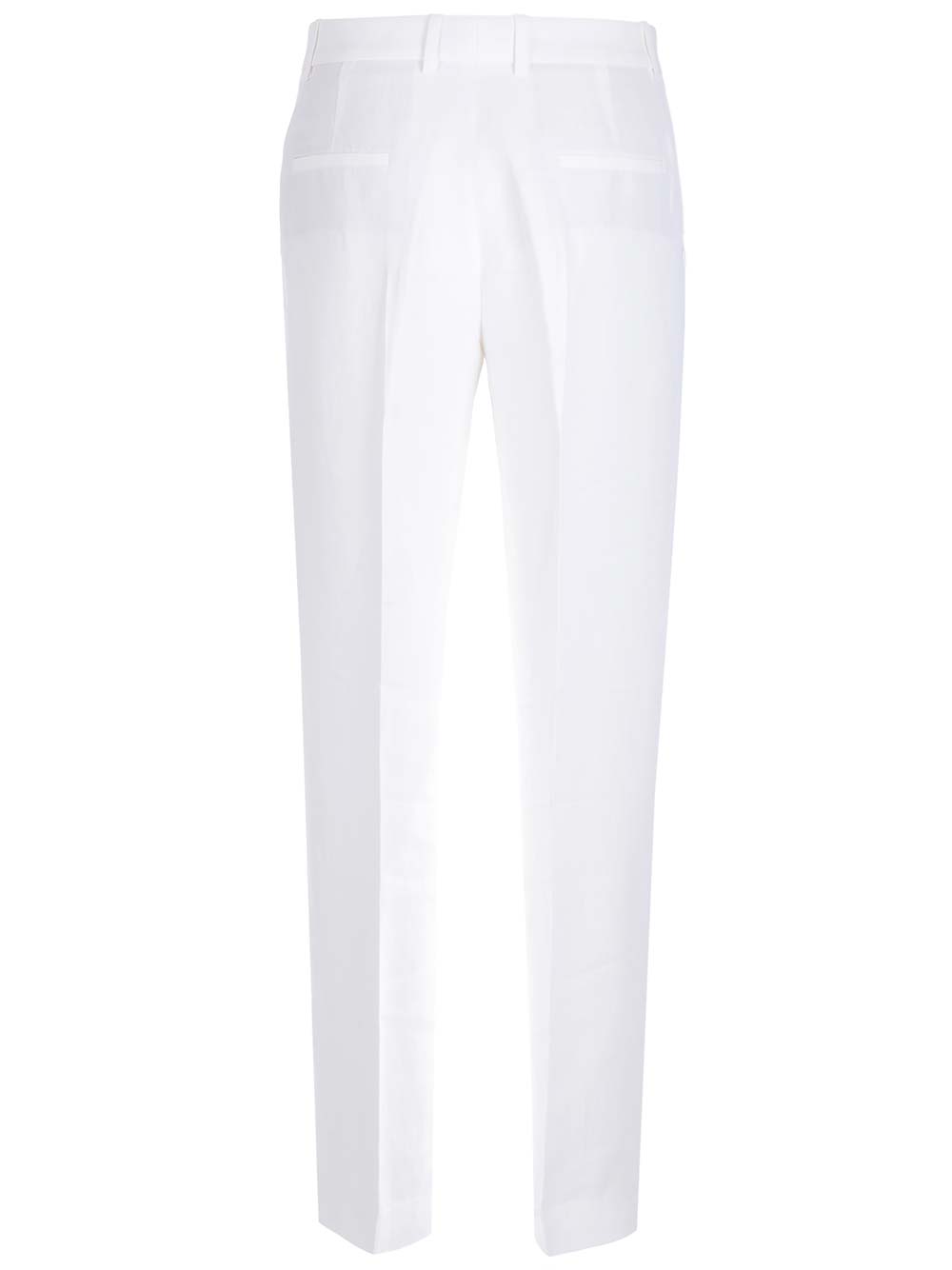 Shop Fabiana Filippi Straight-fit Trousers In White Linen