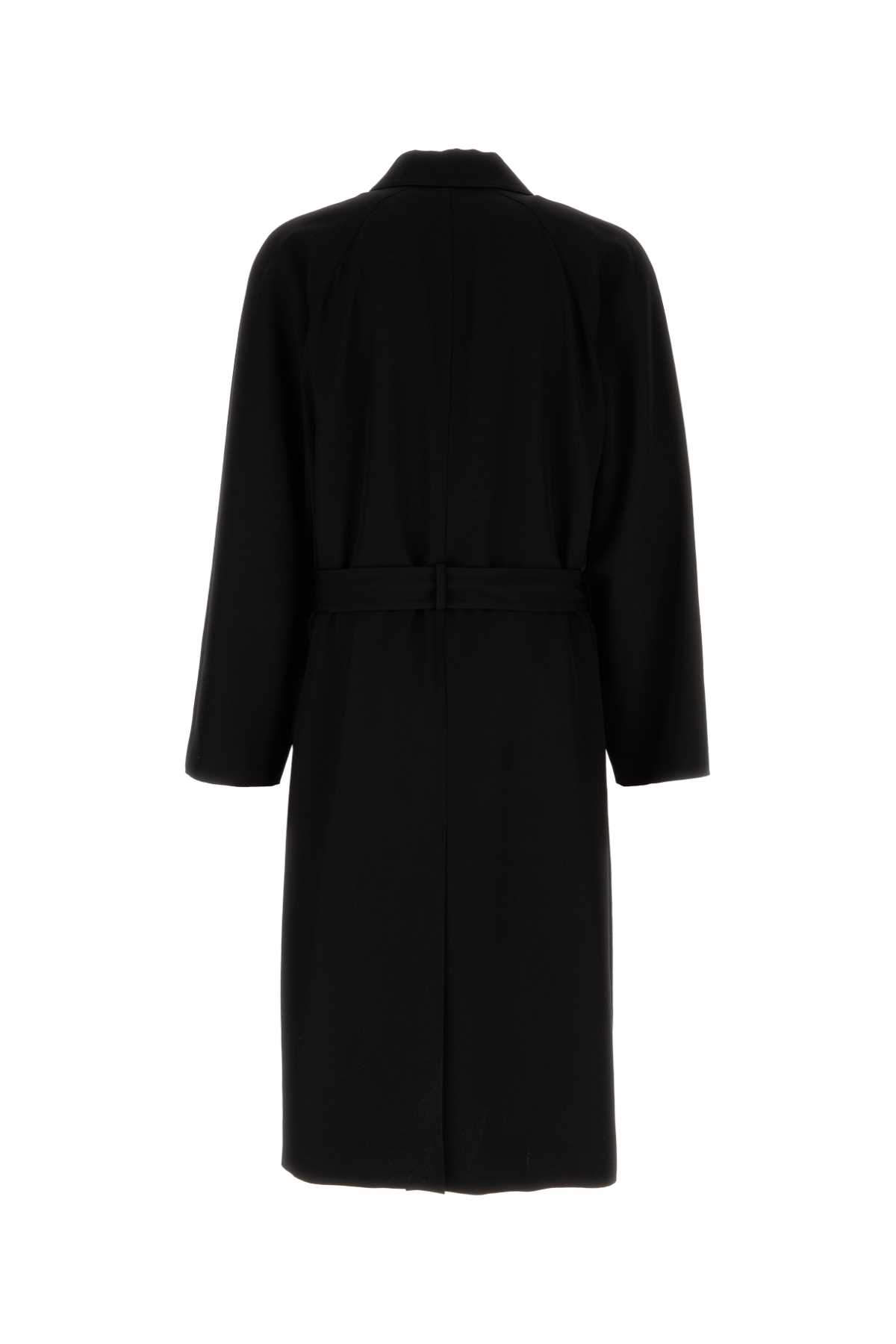 Shop The Row Black Wool Kolden Trench Coat