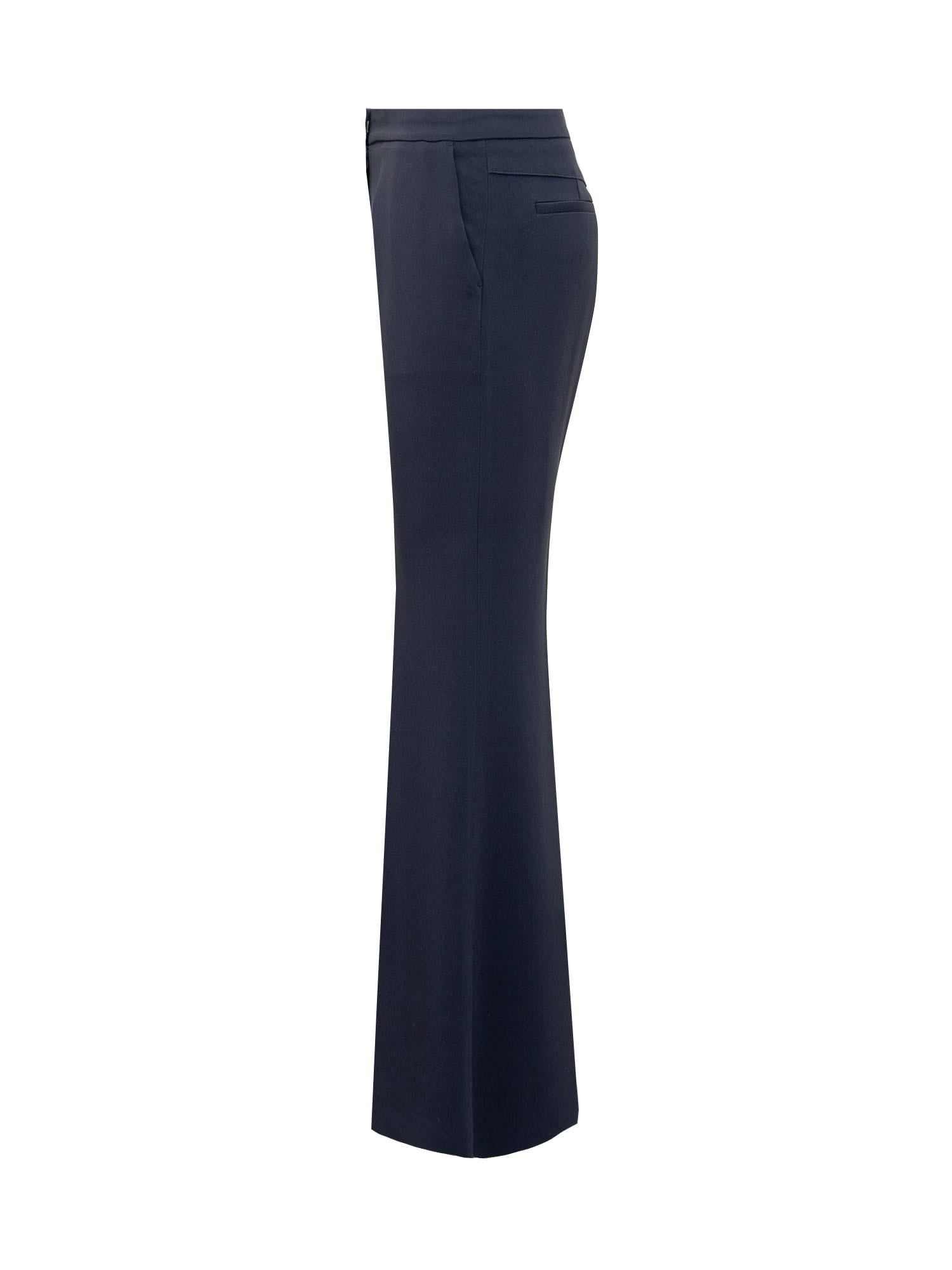 Shop Etro Flared Pants In Blue