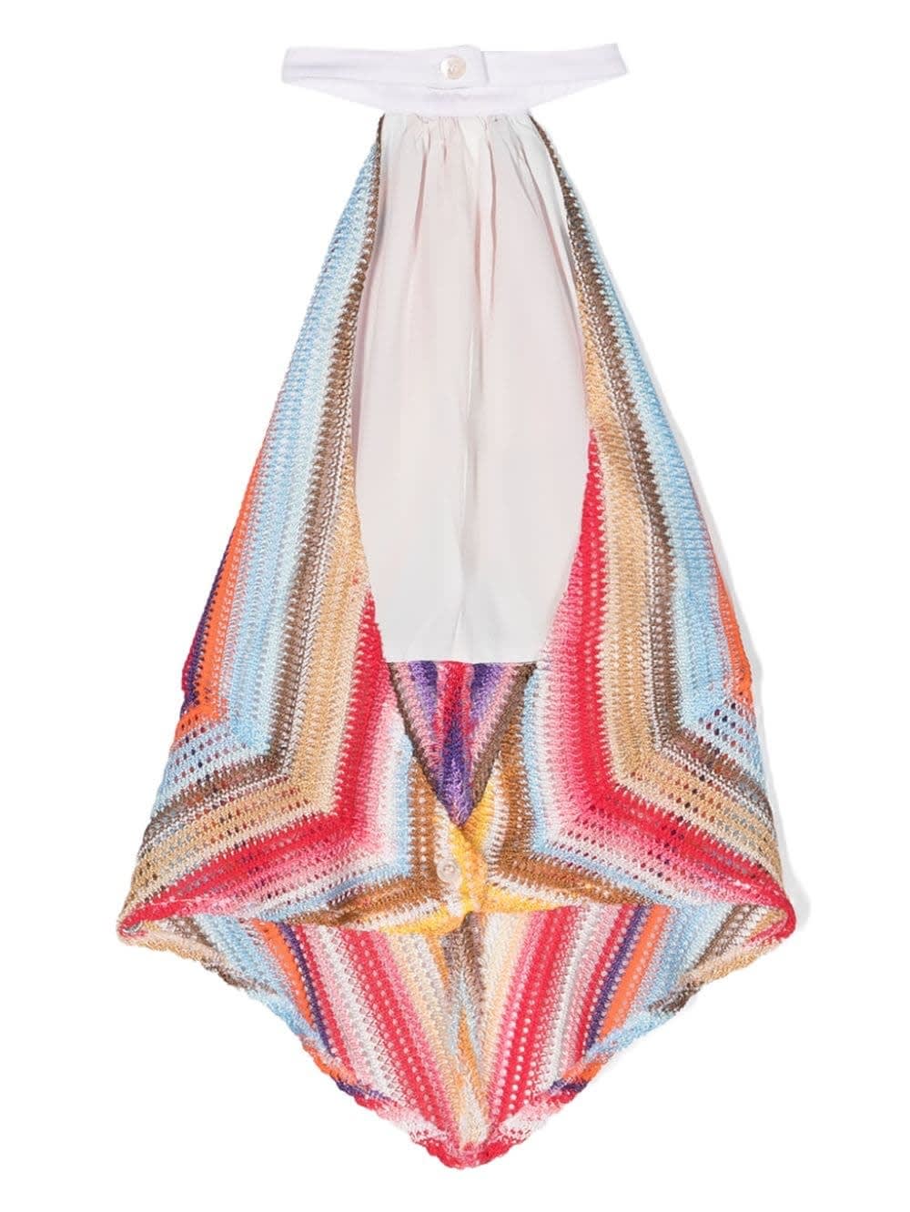 Shop Missoni Multicoloured Striped Knit Halter Neck Top