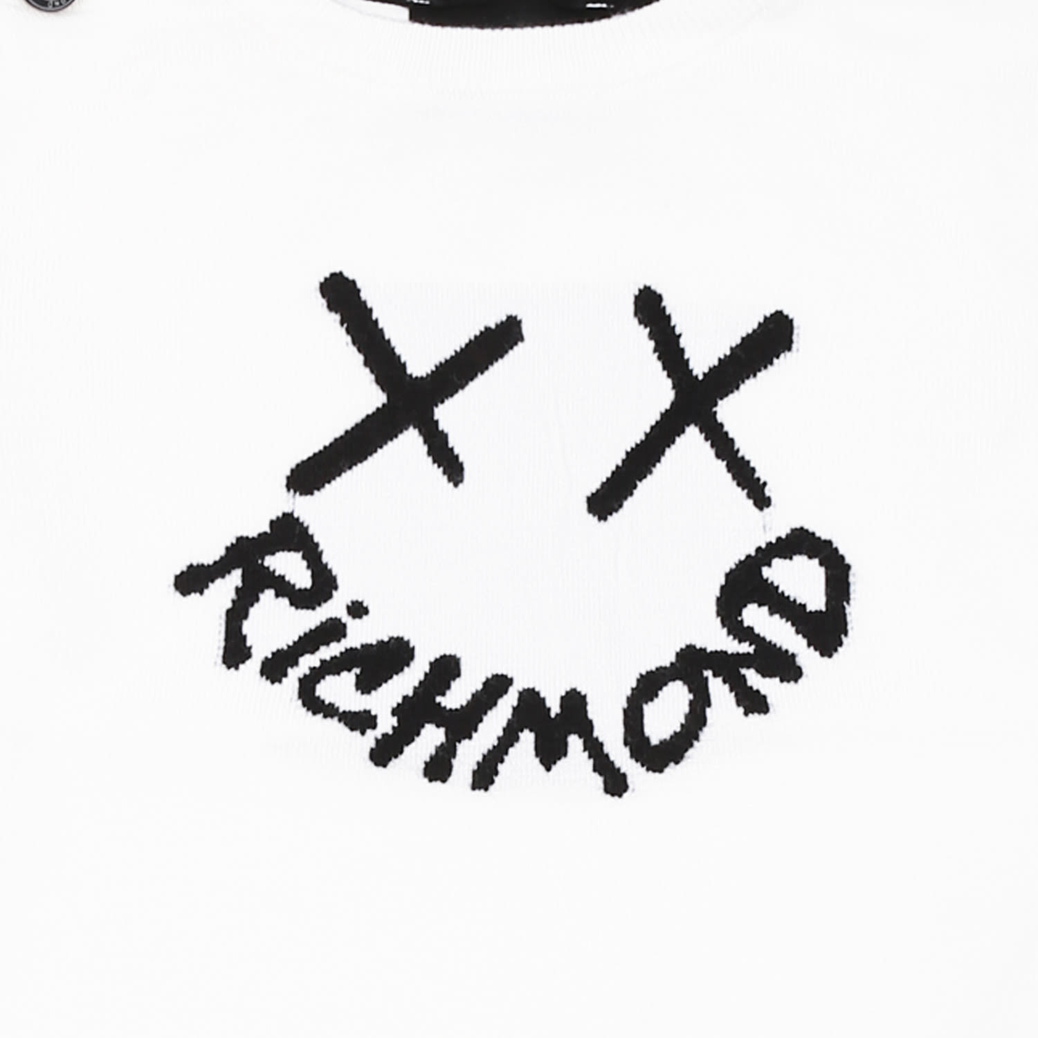 Richmond White Sweater For Baby Boy With Logo In White