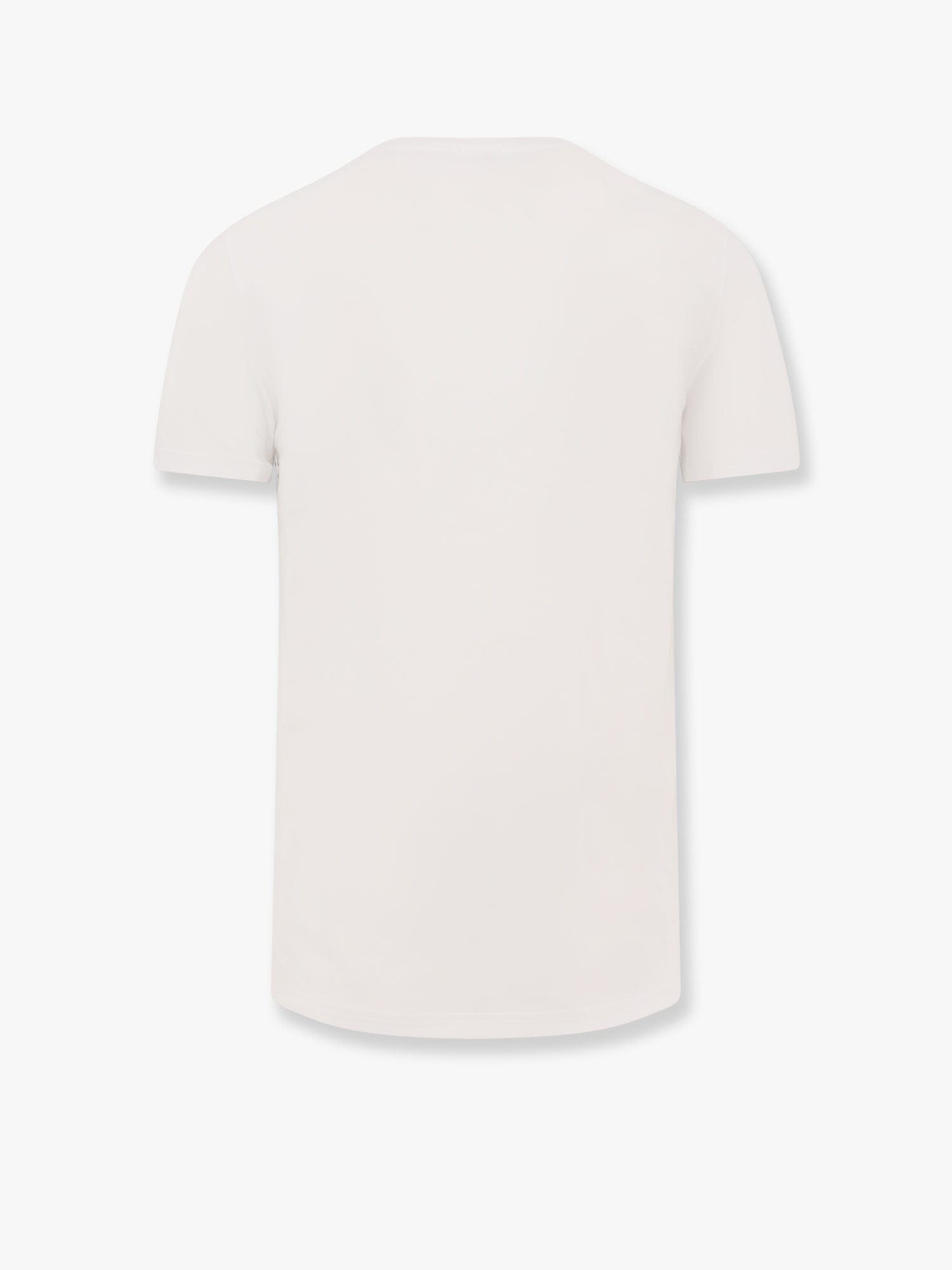 KITON COTTON T-SHIRT WITH EMBROIDERED LOGO 