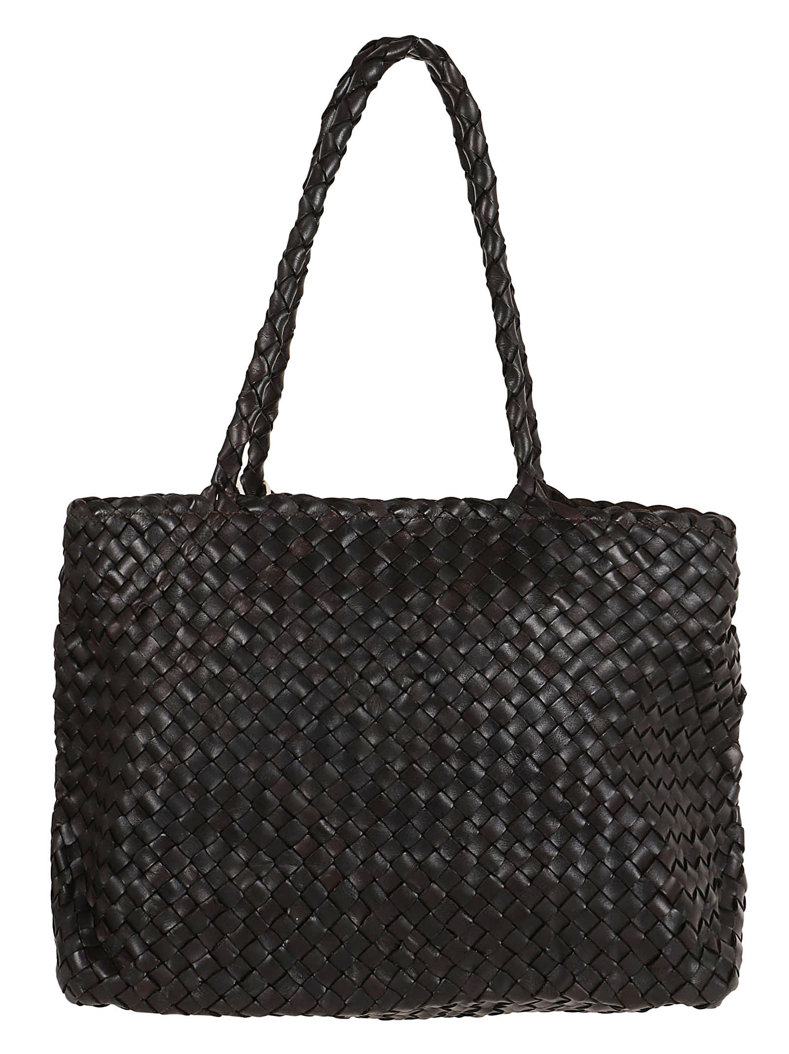 Dragon Diffusion Vintage Mesh Tote Washed Tote Bag + Cotton Lining In Dark Brown