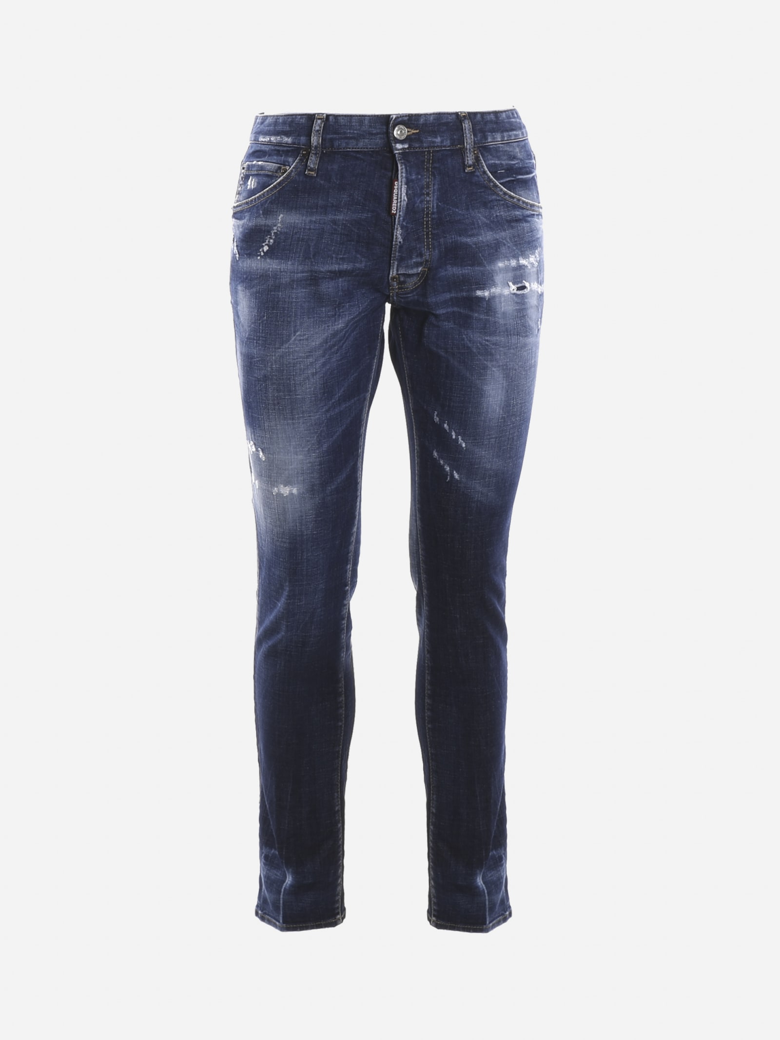 Dsquared2 Jeans Cool Guy In Denim Di Cotone Effetto Faded