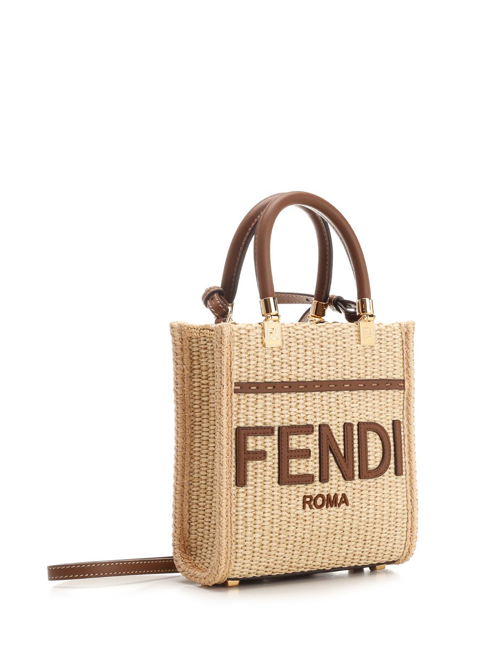 Shop Fendi Sunshine Mini Handbag In Beige