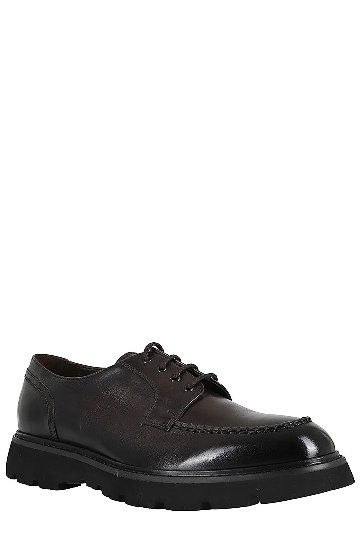 Shop Doucal's Derby Cuc A Pettine In Moro Nero