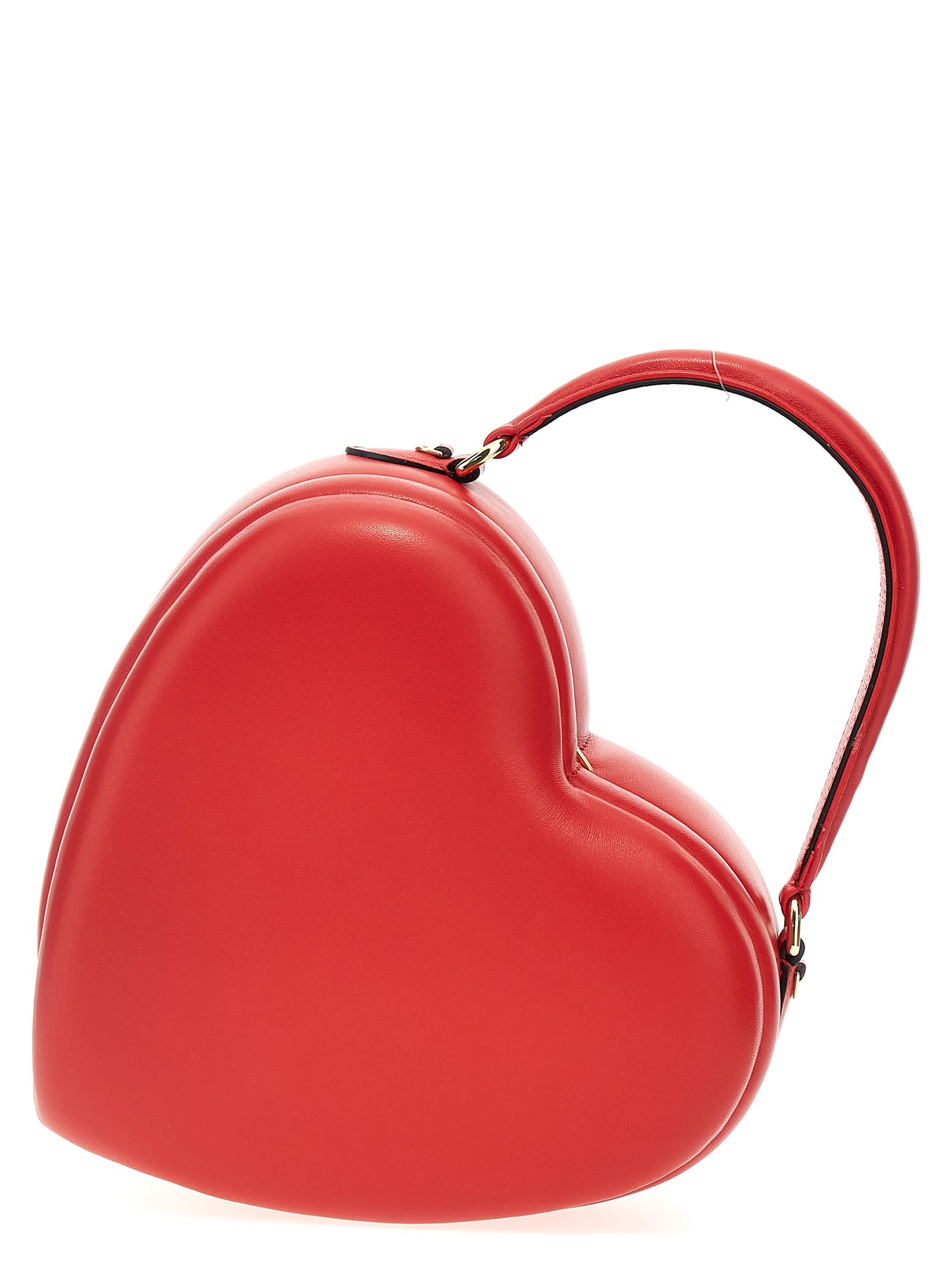 Shop Moschino Love Me Handbag In Red