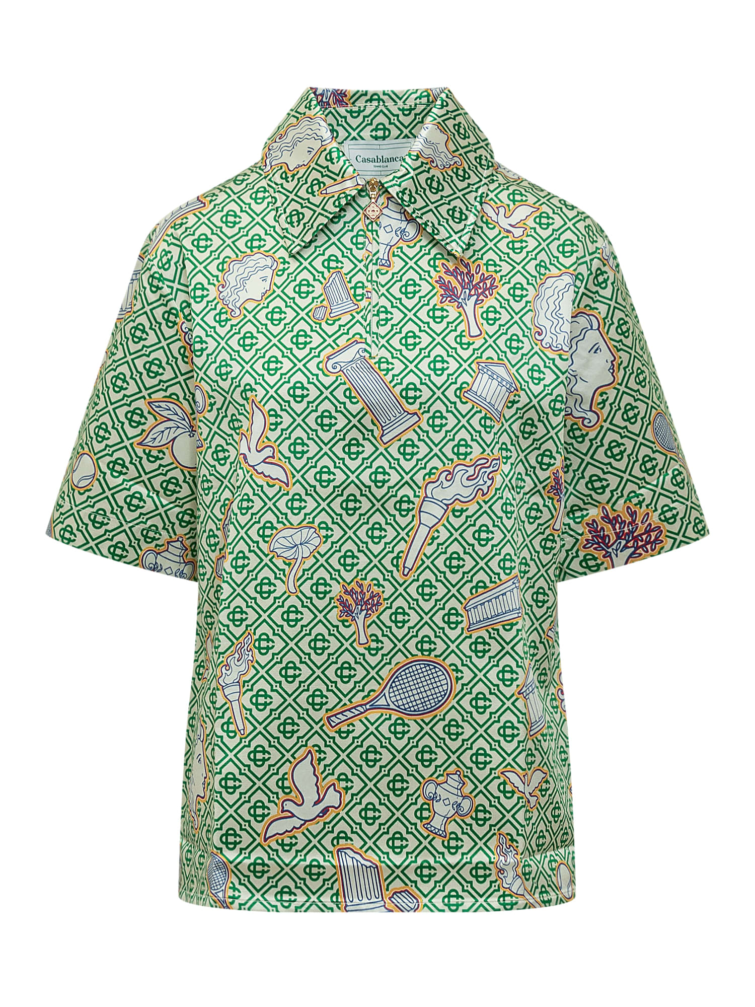 Shop Casablanca Short Sleeve Shirt In Verde