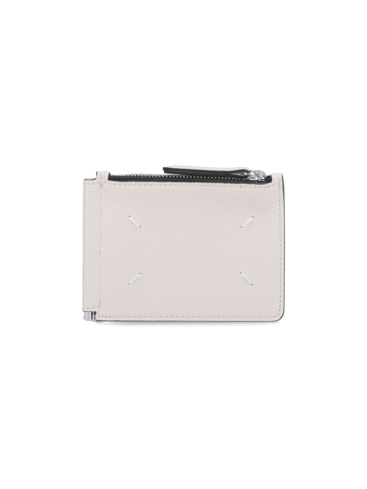 Shop Maison Margiela 4-stitches Wallet In Crema