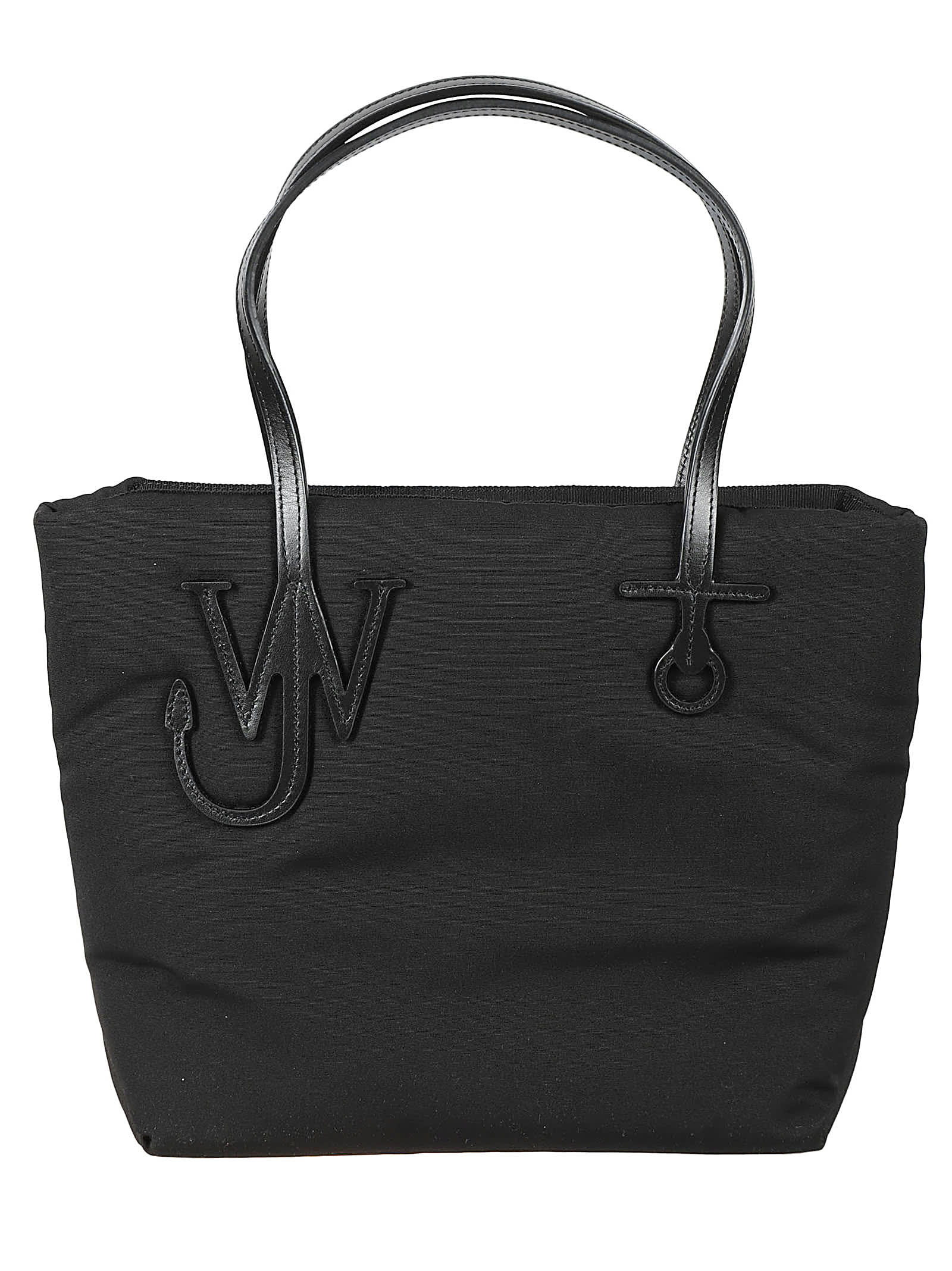 Shop Jw Anderson Small Puffy Anchor Tote Bag In Black