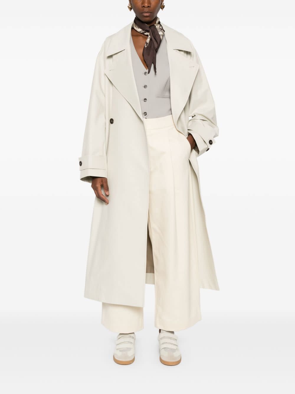 Studio Nicholson Cream Cotton Twill Dordoni Trousers In White