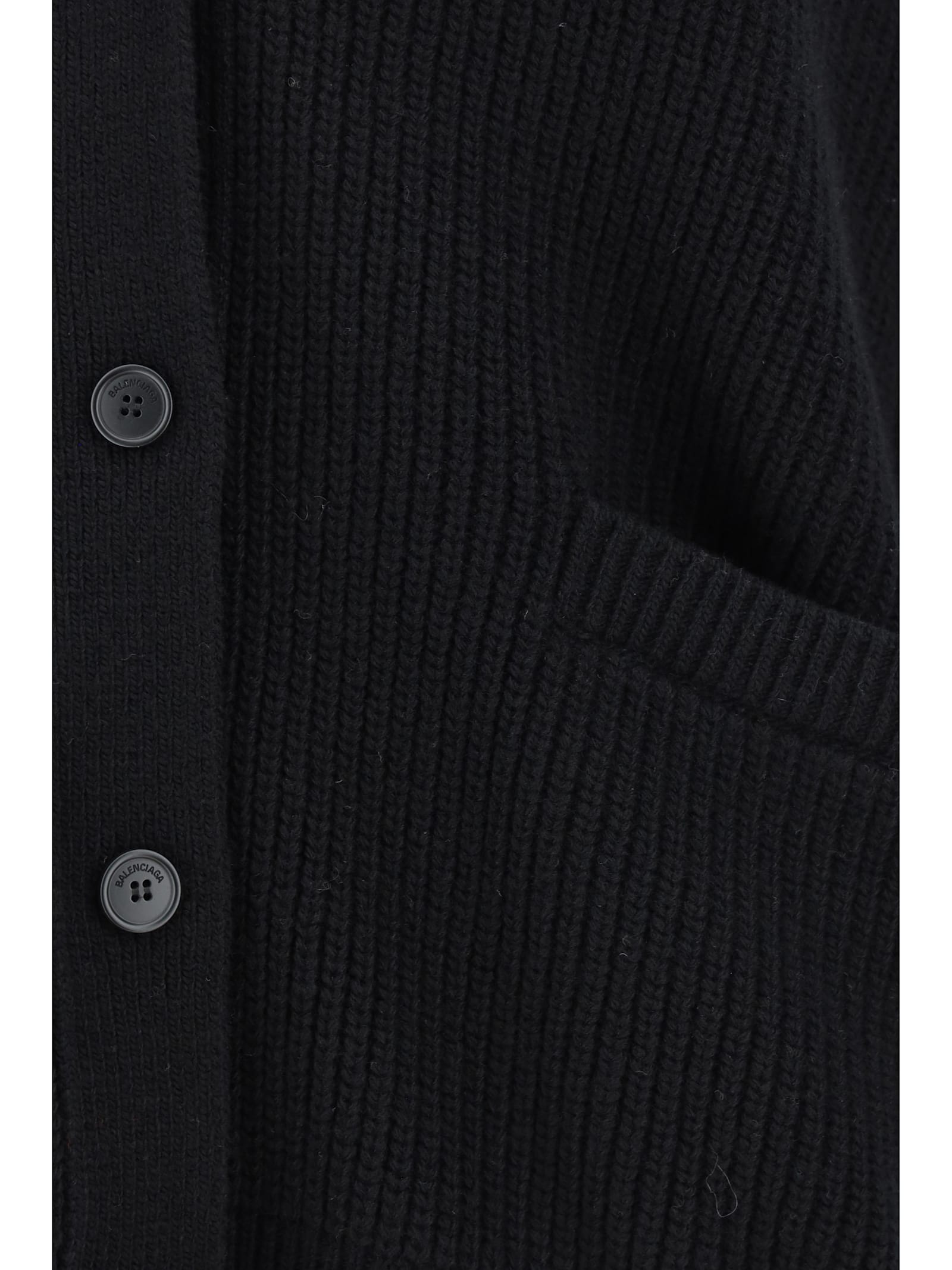 Shop Balenciaga Cardigan In Black