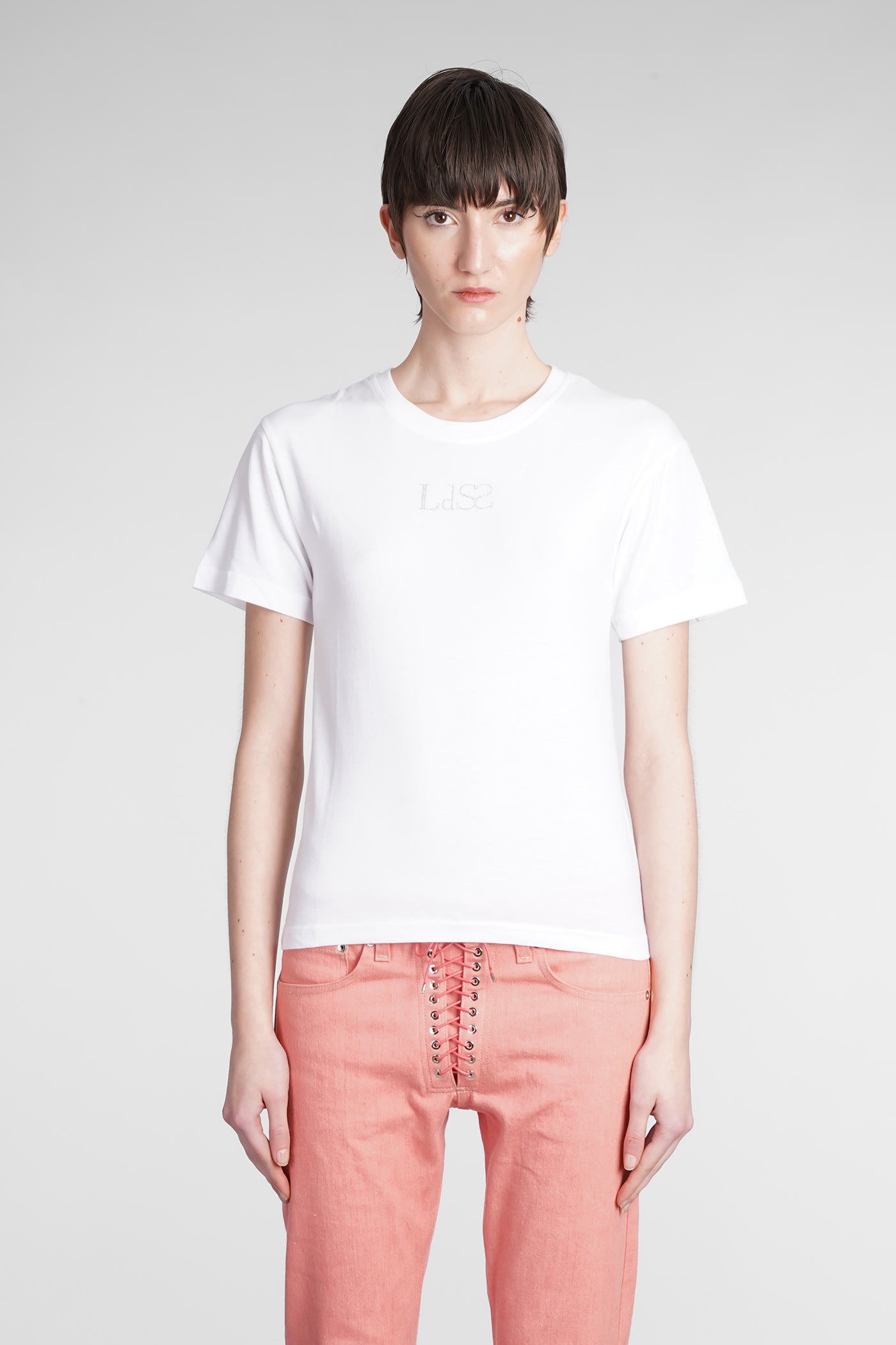 LUDOVIC DE SAINT SERNIN T-SHIRT IN WHITE COTTON