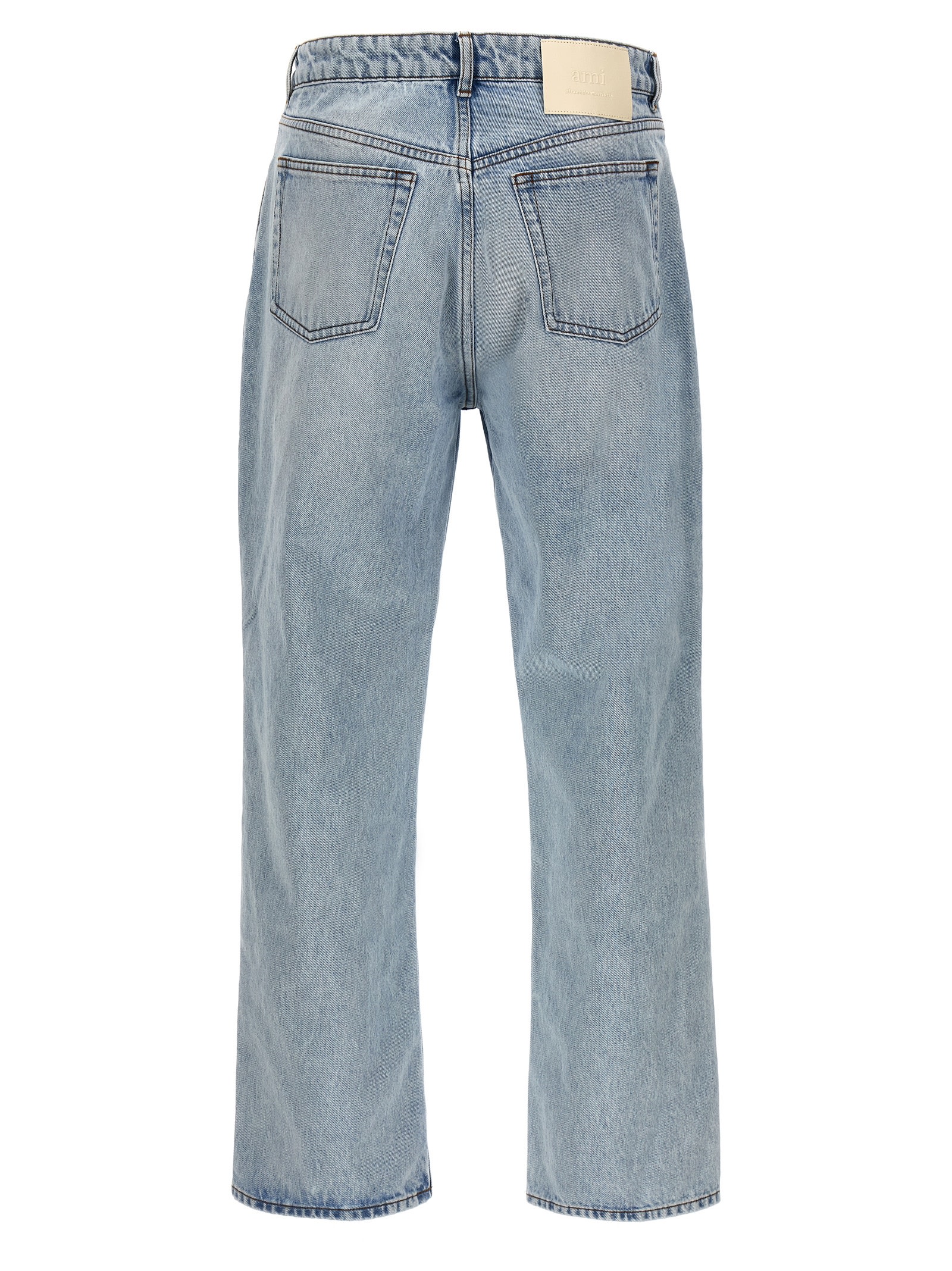 Shop Ami Alexandre Mattiussi Loose Fit Jeans In Light Blue