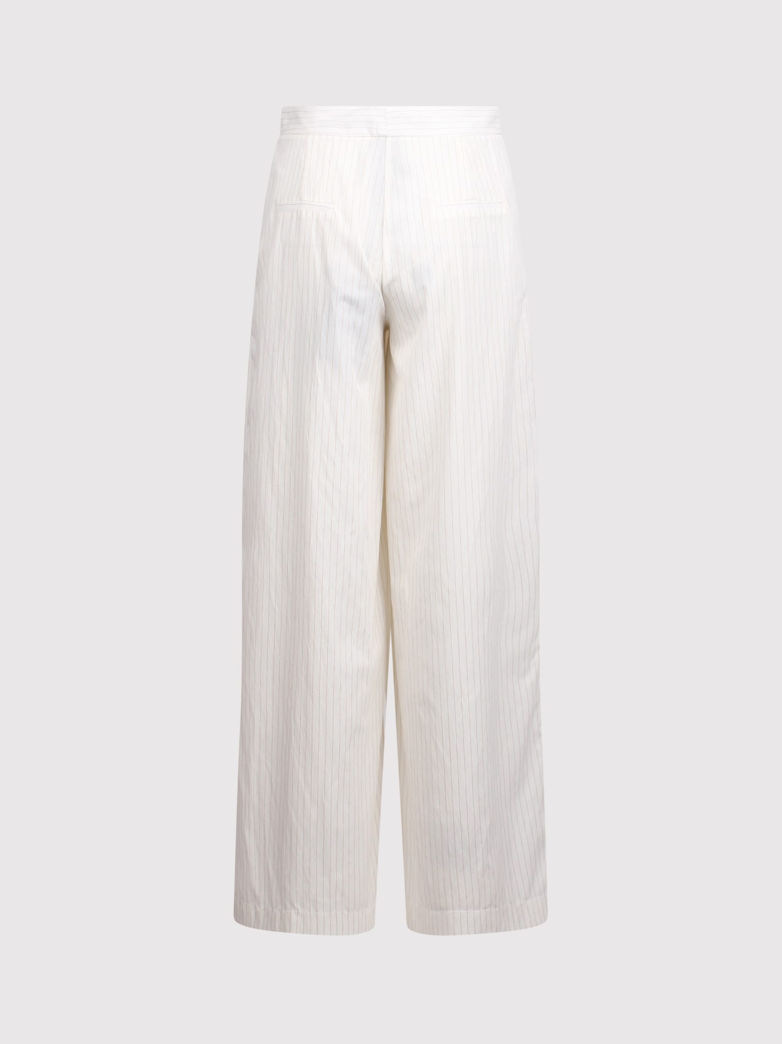 Shop Federica Tosi Pinstriped Wide Trousers
