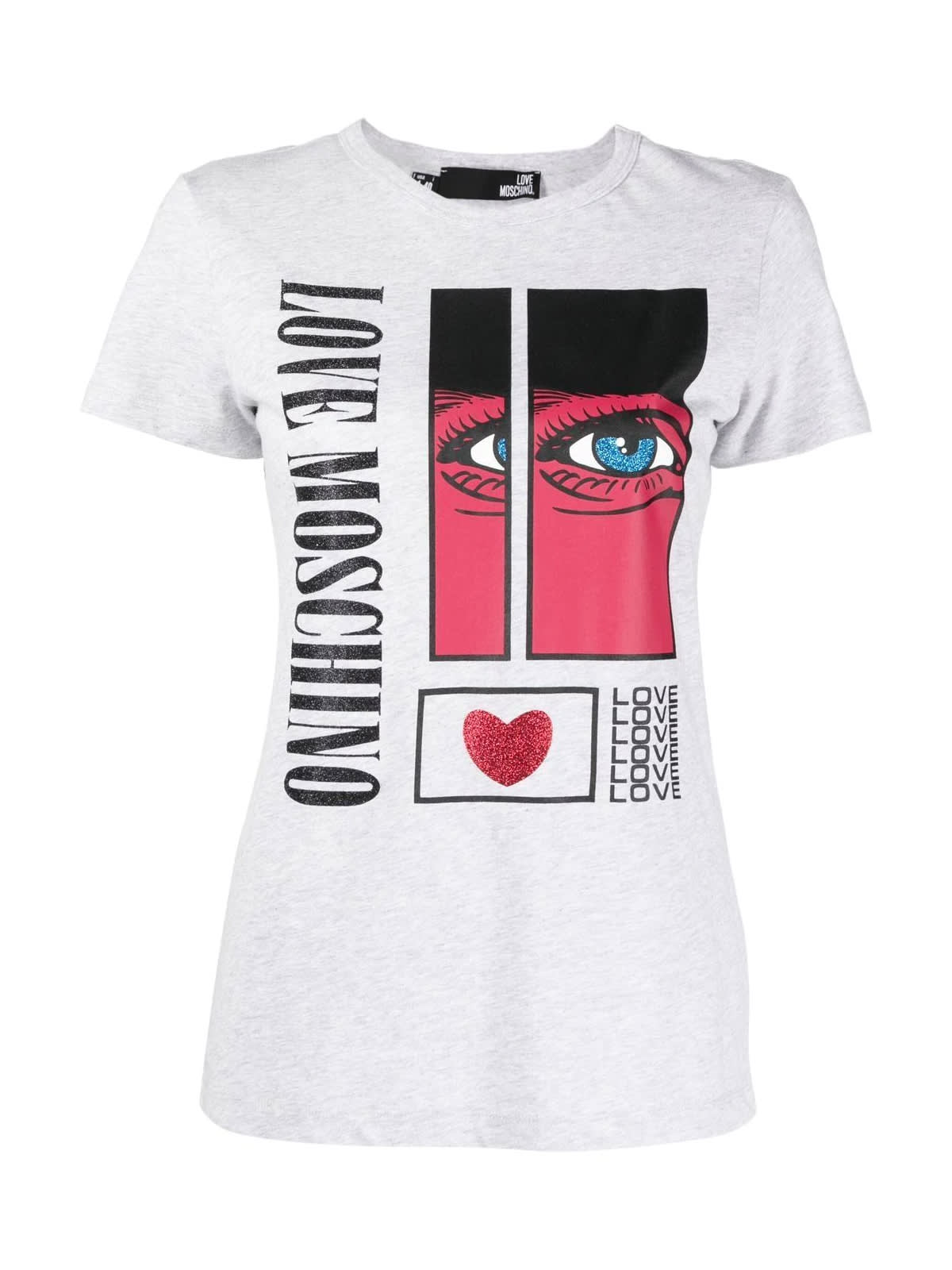 Love Moschino Short Sleeves T-shirt With Eye Printing