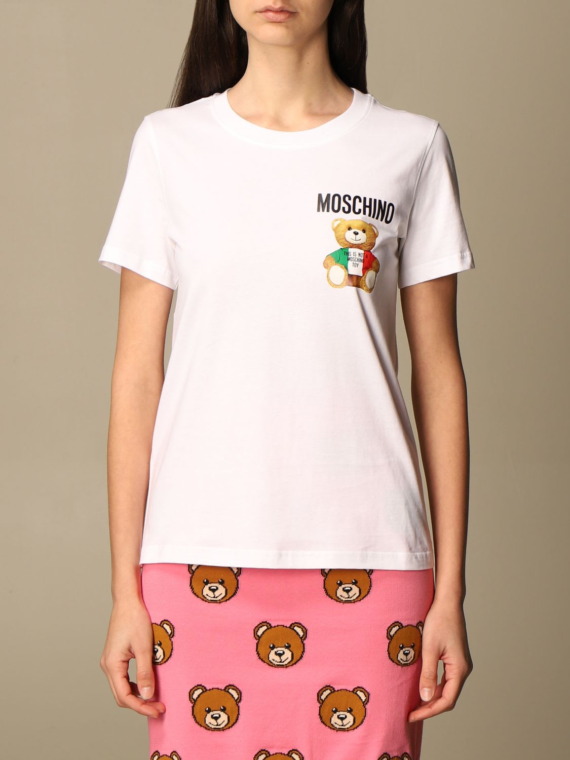 Moschino Couture T-shirt Moschino Couture T-shirt With Small Teddy