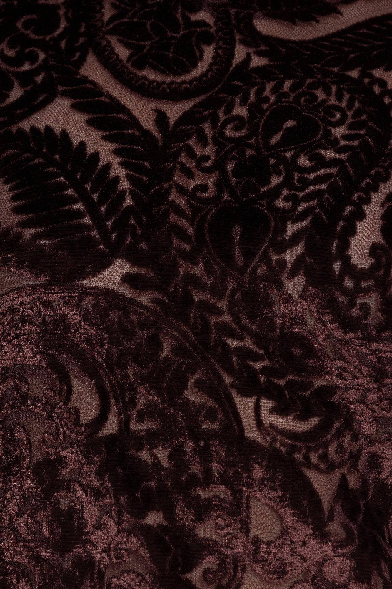 Etro Top With A Velvet Pattern In Burgundy