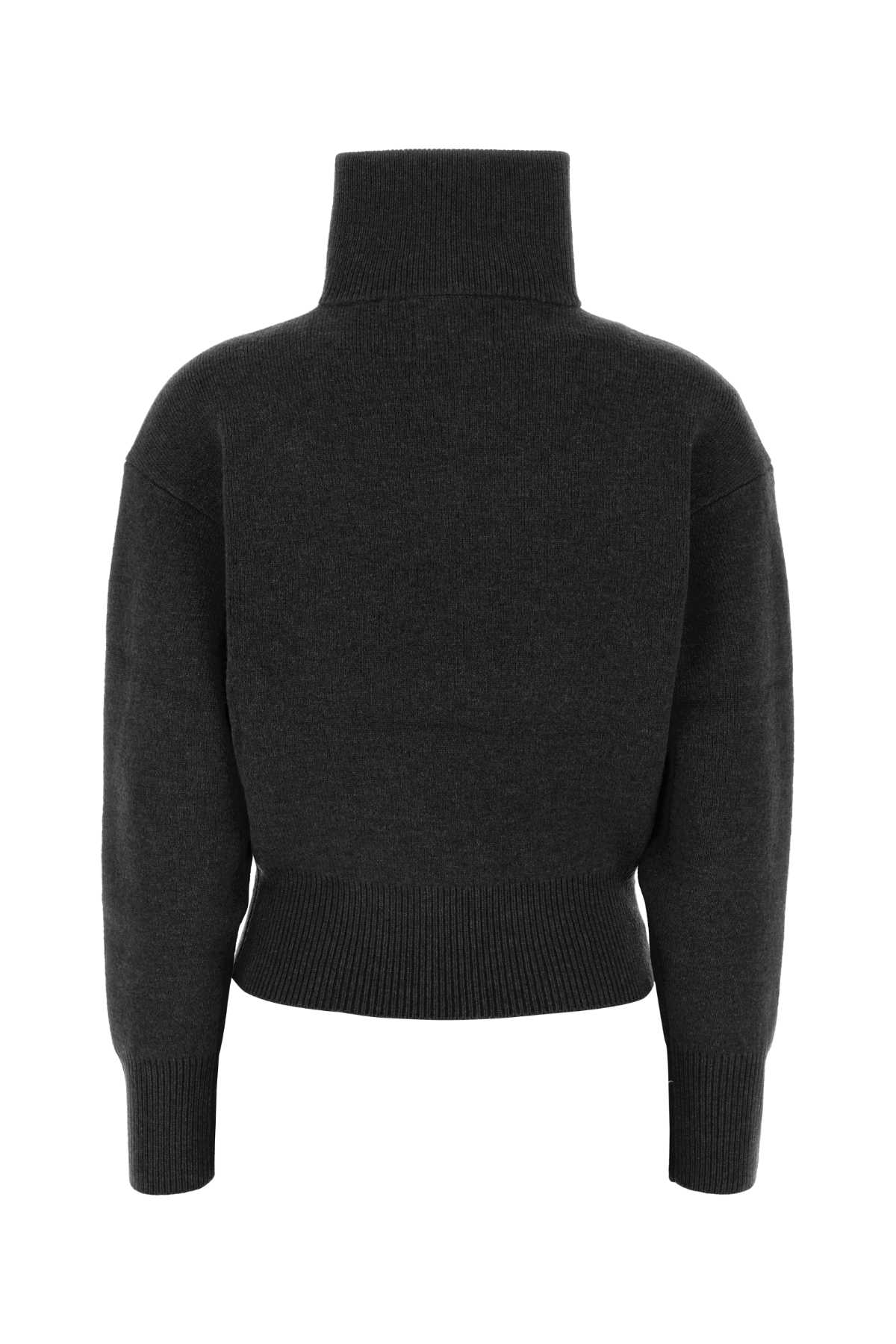 Shop Marant Etoile Charcoal Stretch Wool Blend Laranne Sweater In Anthracite