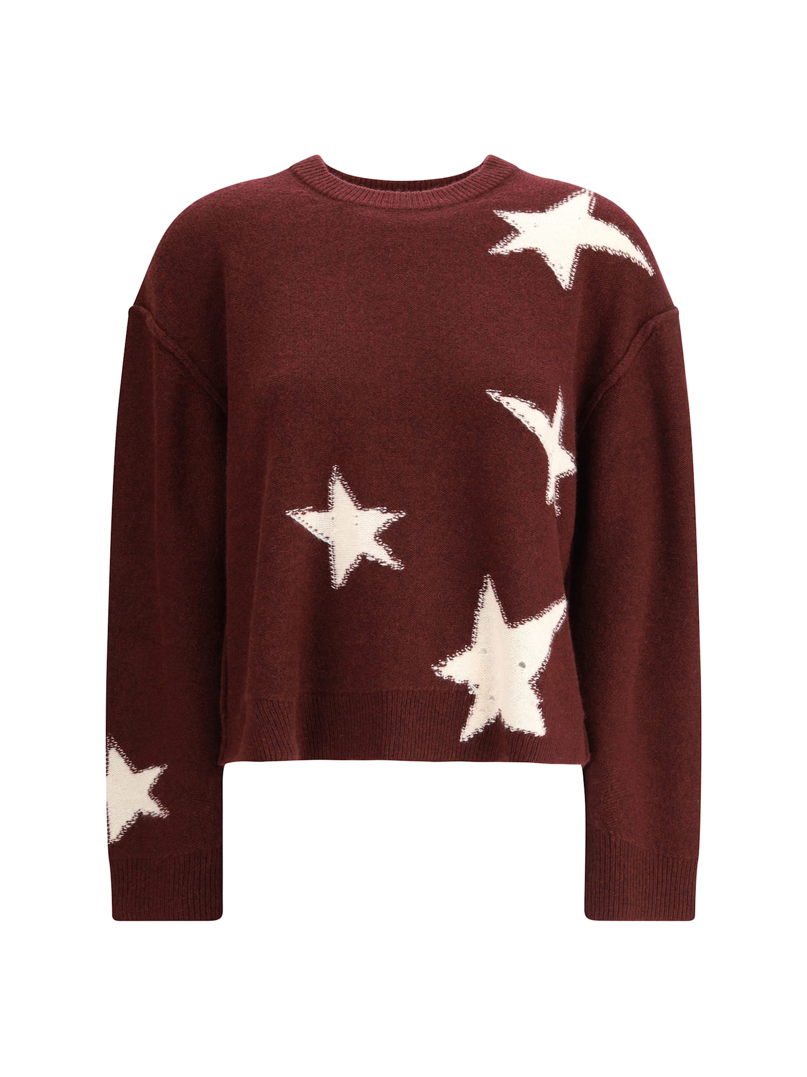 Zadig & Voltaire Womens Burgundy Markuz Star-pattern Cashmere Jumper In Red