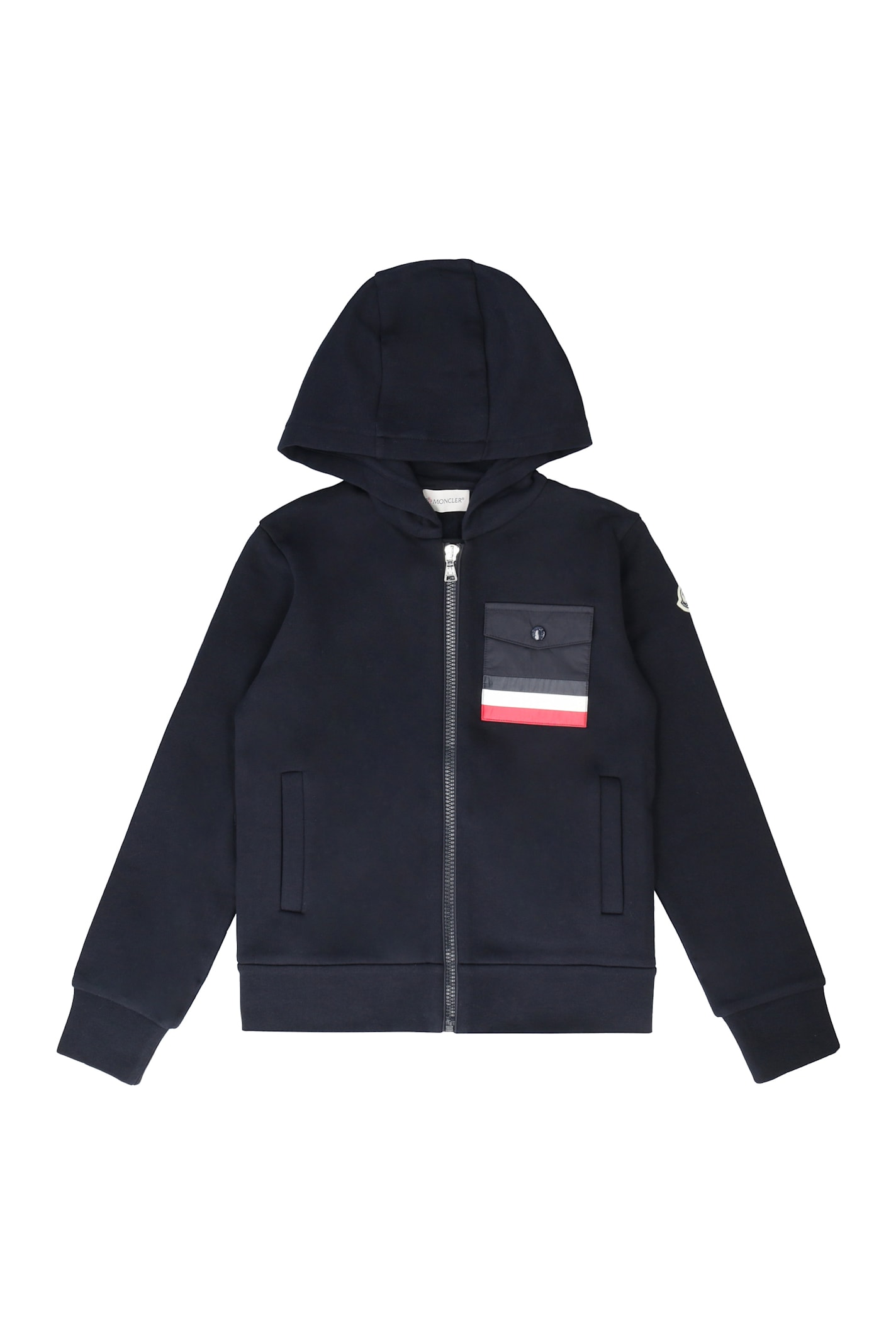 Moncler Full Zip Hoodie In Blue