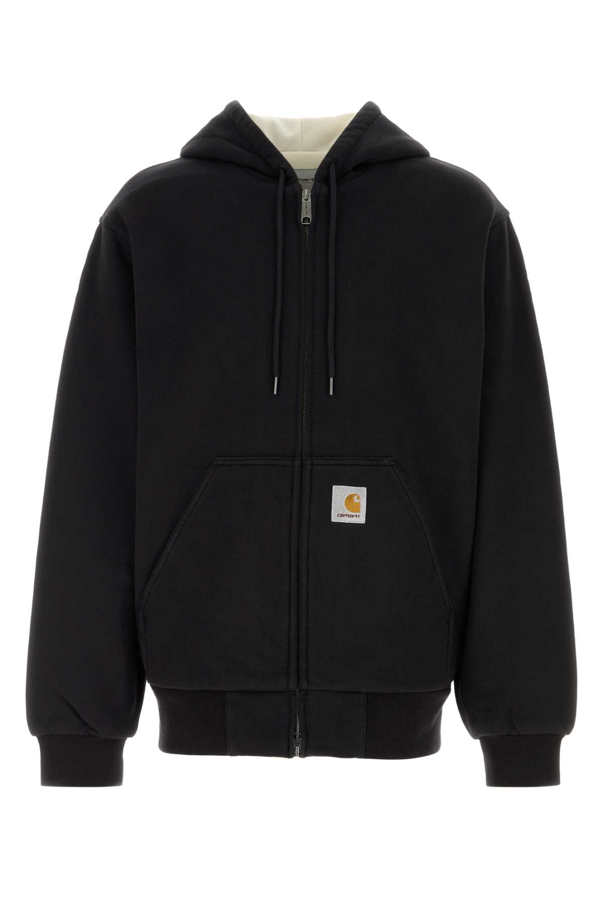Carhartt Black Cotton Blend Active Sweat Jacket In Black