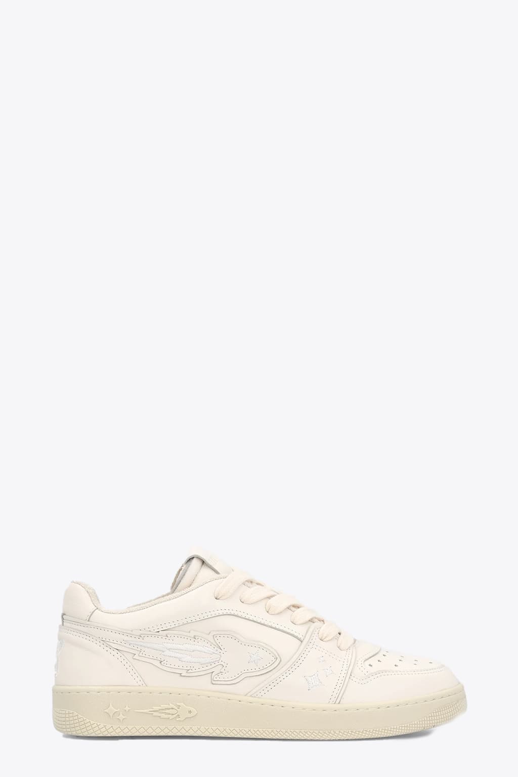 Enterprise Japan Rocket Low Off-white leather low sneakers with rocket