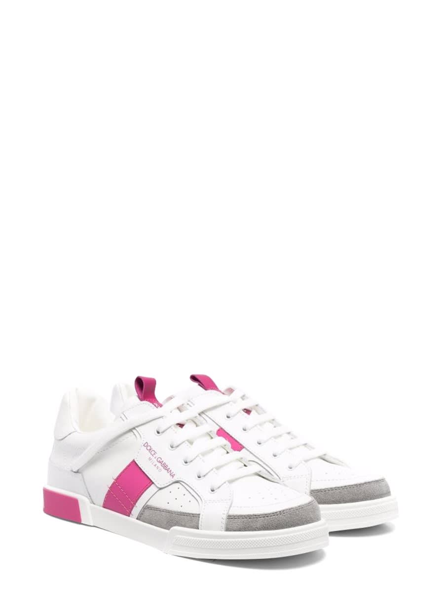 Dolce & Gabbana Sneaker Bassa Allacciata In White