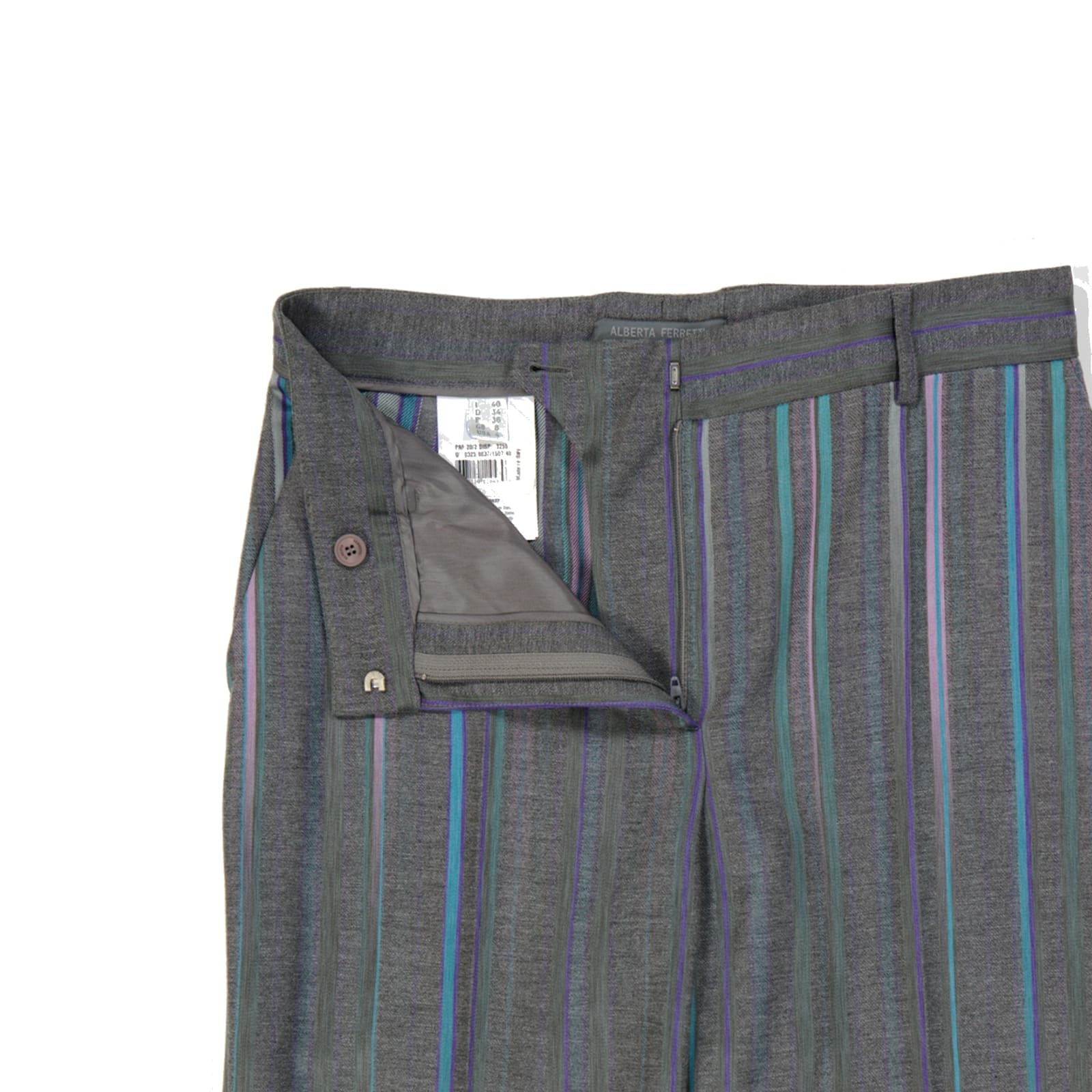 Alberta Ferretti Wool Blend Trousers Women In Gray