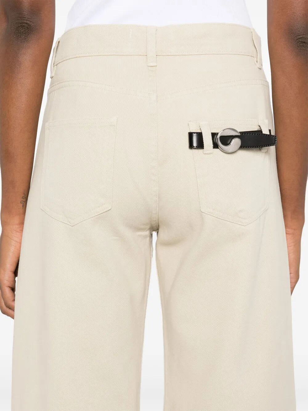 Coperni Trousers Wide-leg Denim Back Pockets In Gray