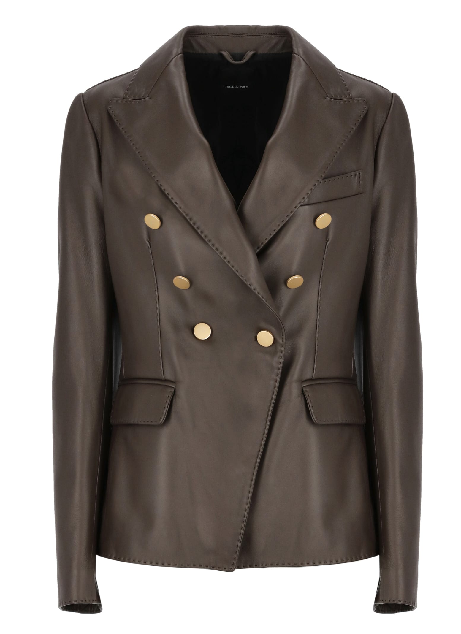 TAGLIATORE LIZZIE LEATHER BLAZER