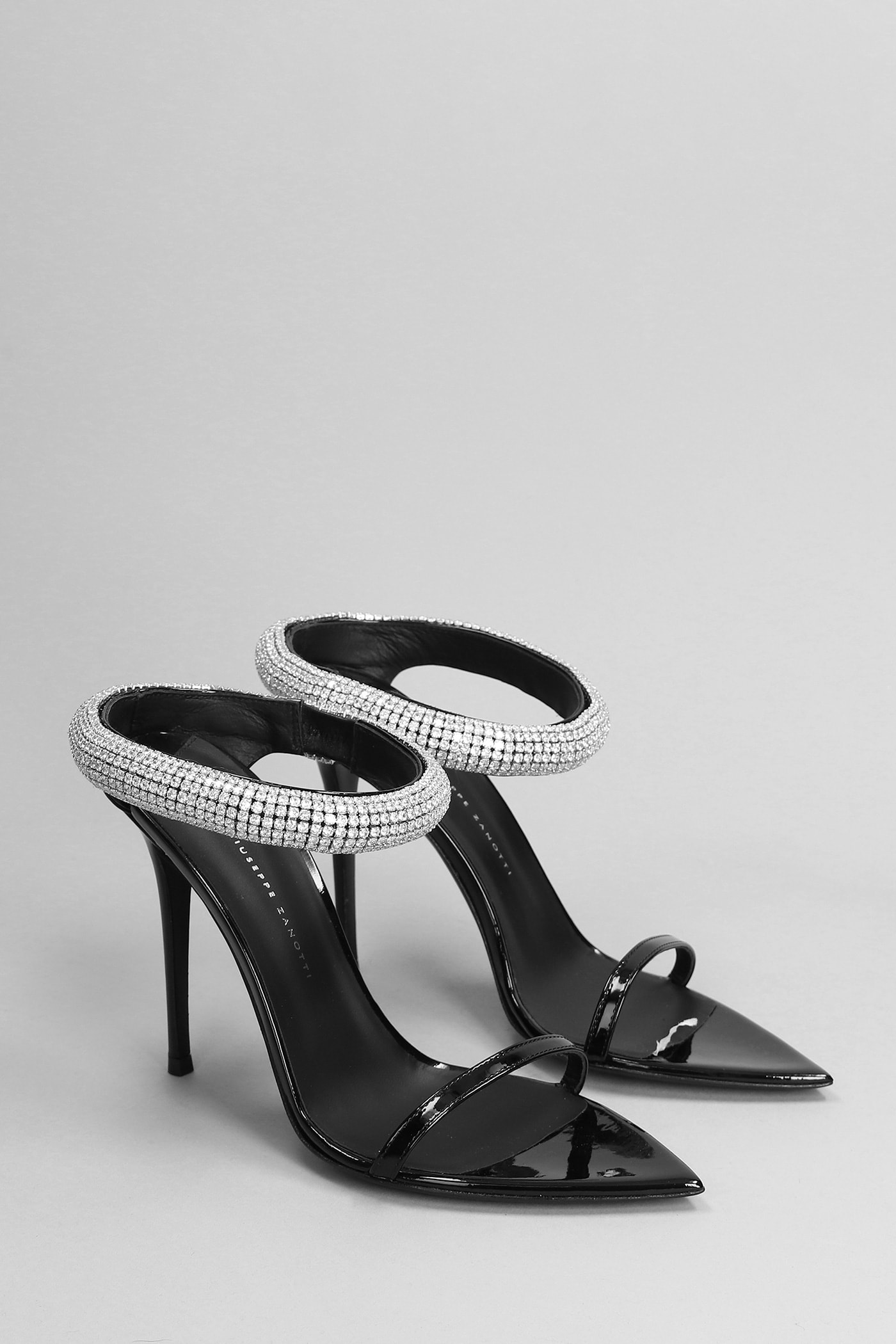 Shop Giuseppe Zanotti Sandals In Black Leather