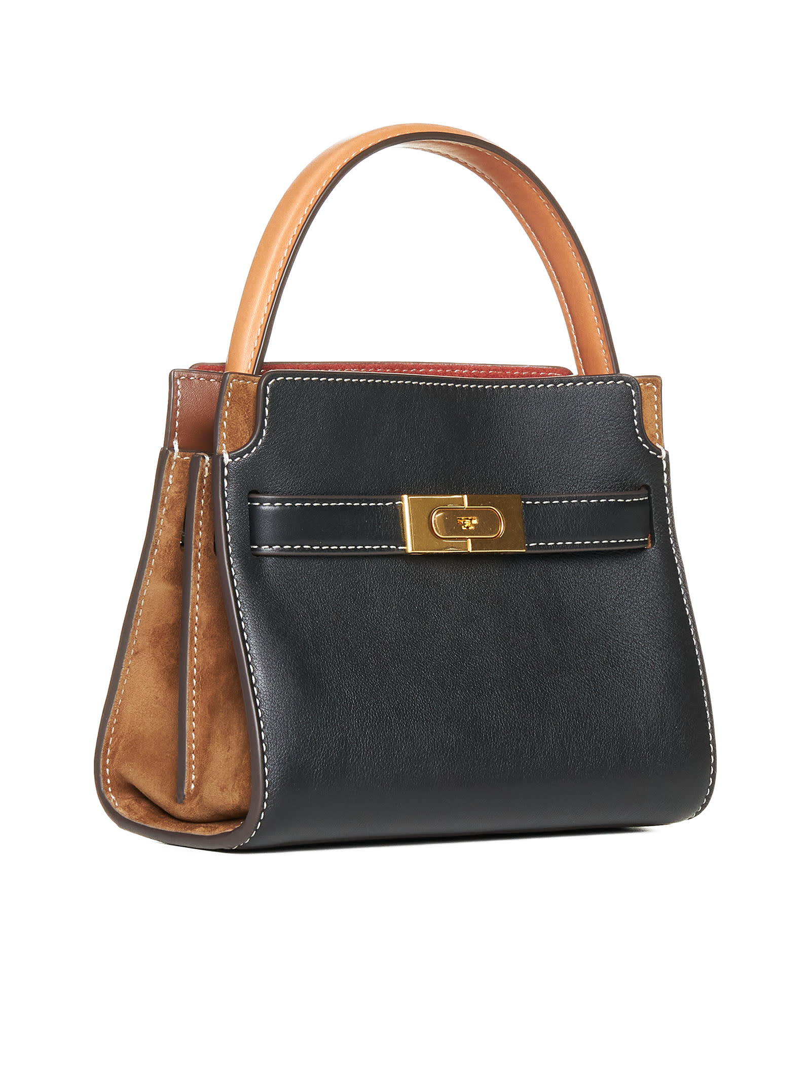 Tory Burch Lee Radziwill Black Leather Bag In Black