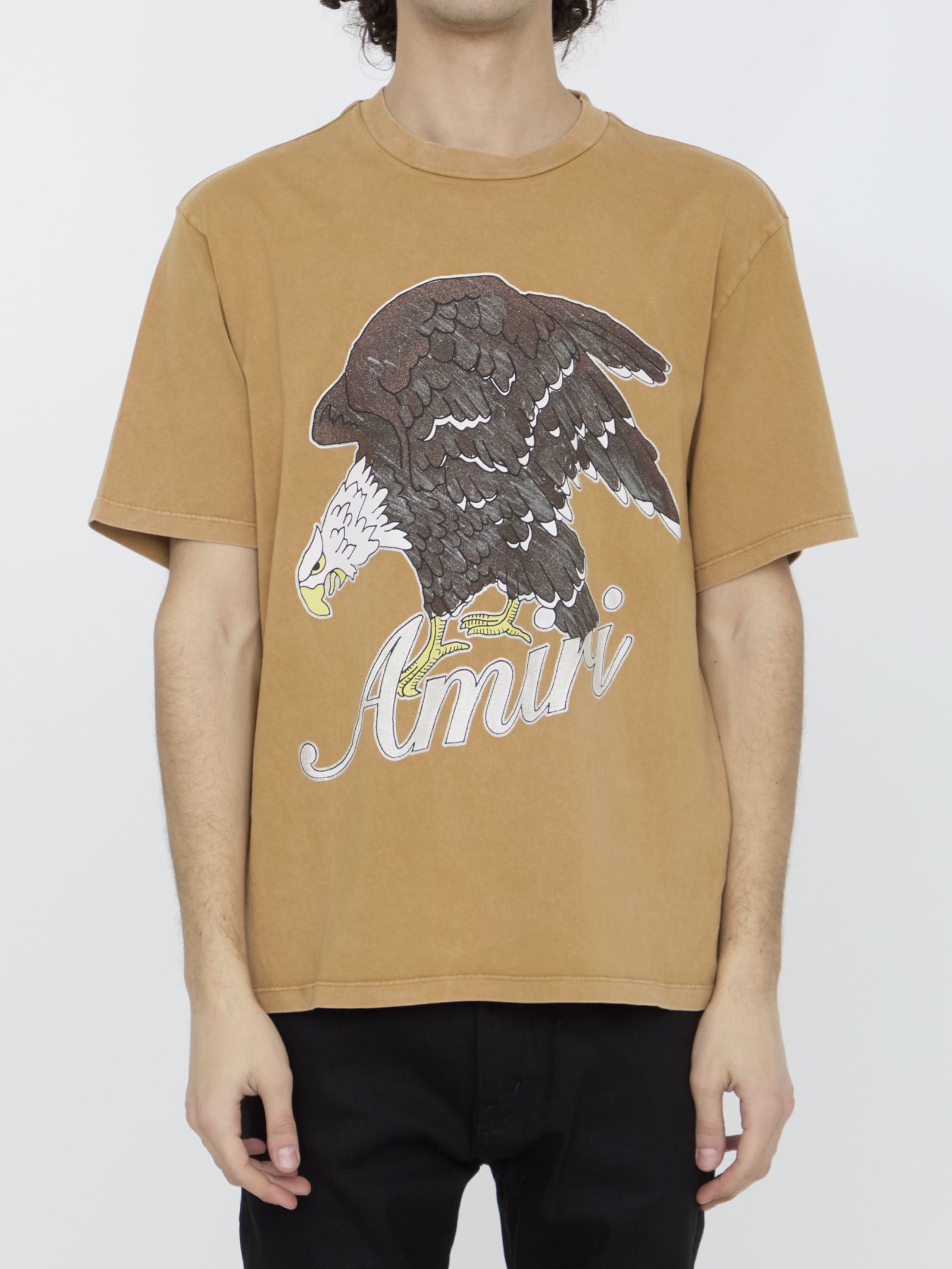 Shop Amiri Eagle T-shirt In Orange