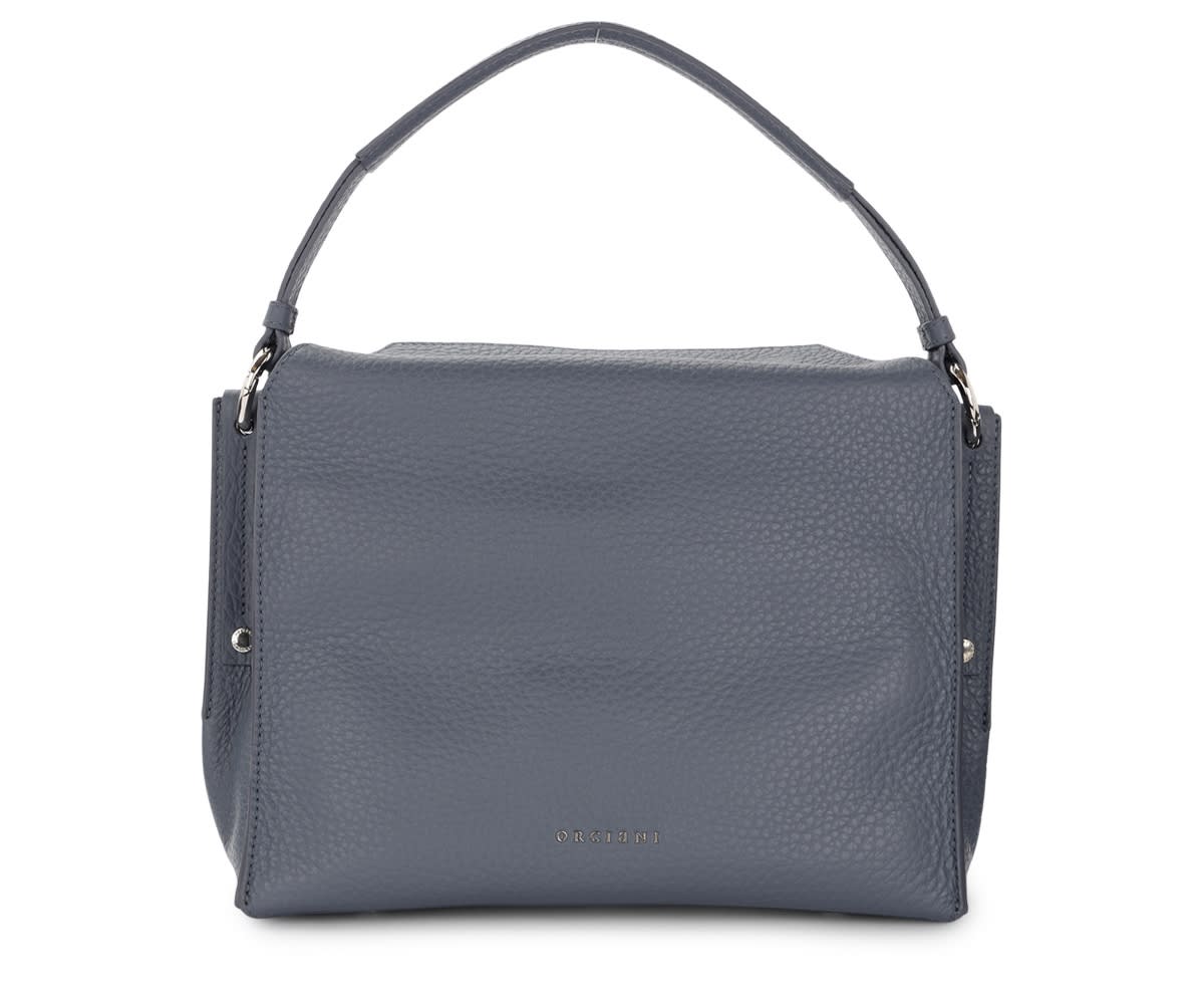 Orciani Nora Soft Handbag In Grey Leather