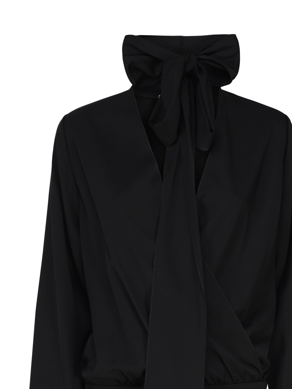 Shop Sportmax Silk Body Shirt In Black