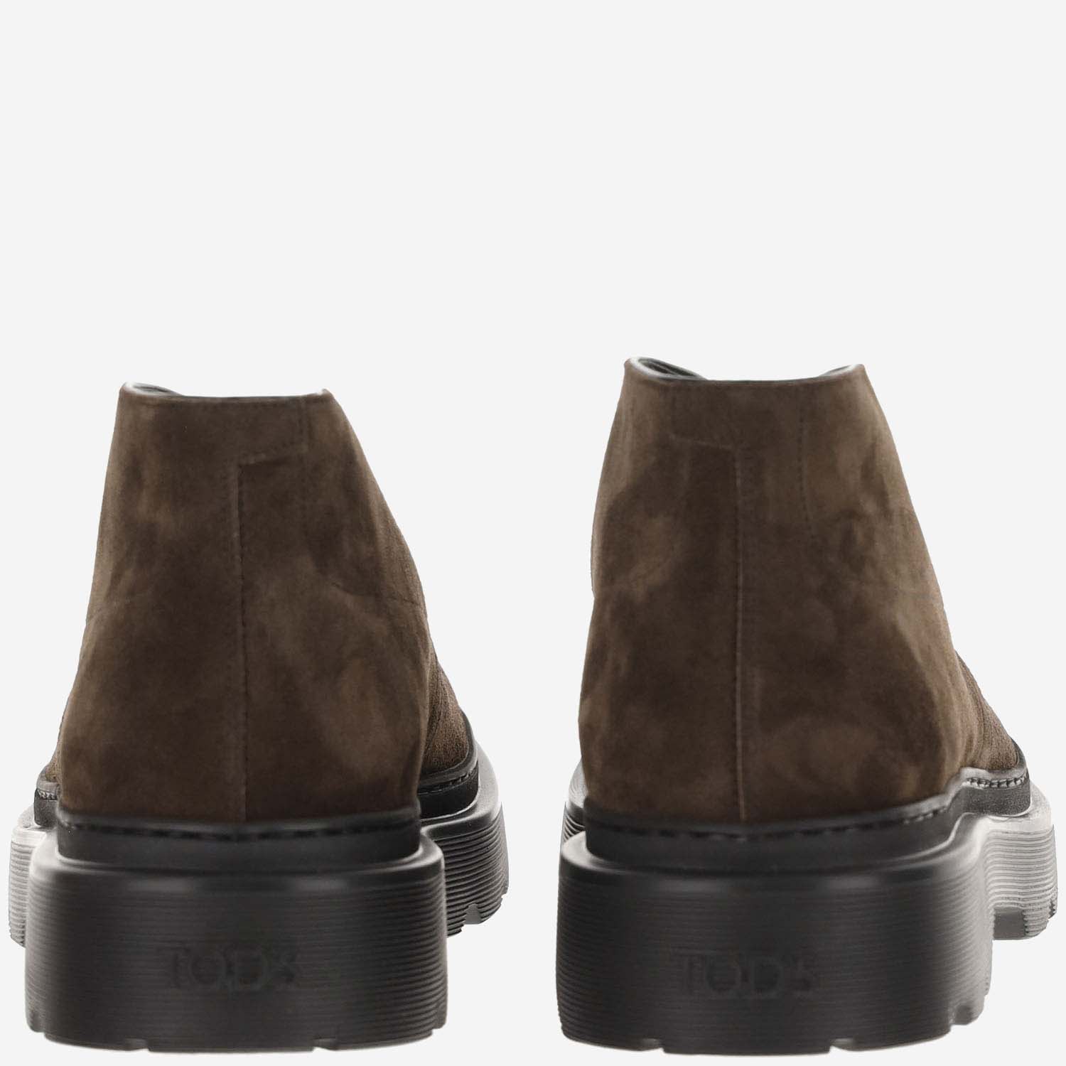 Shop Tod's Suede Ankle Boots In Brown