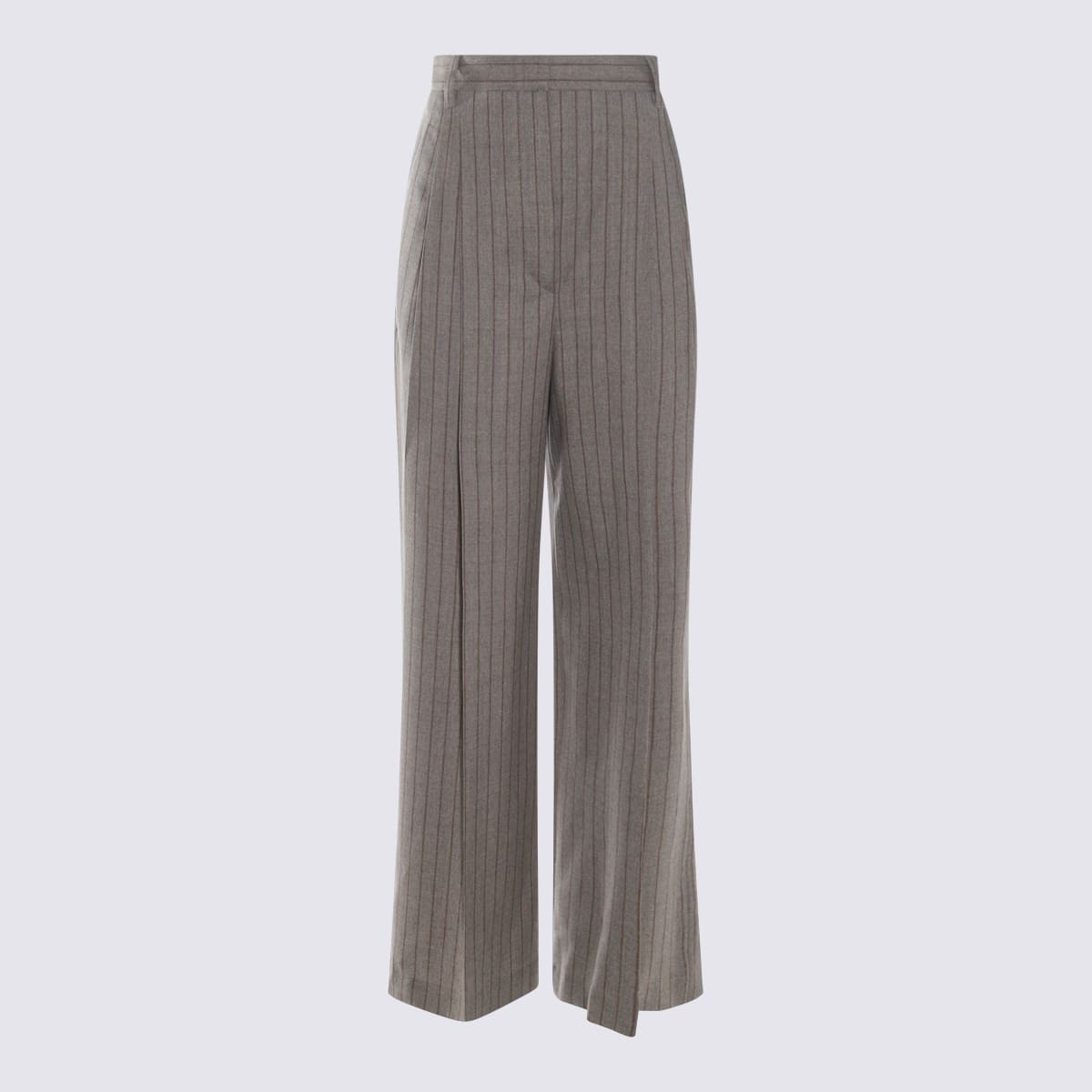 Shop Brunello Cucinelli Grey Wool Pants