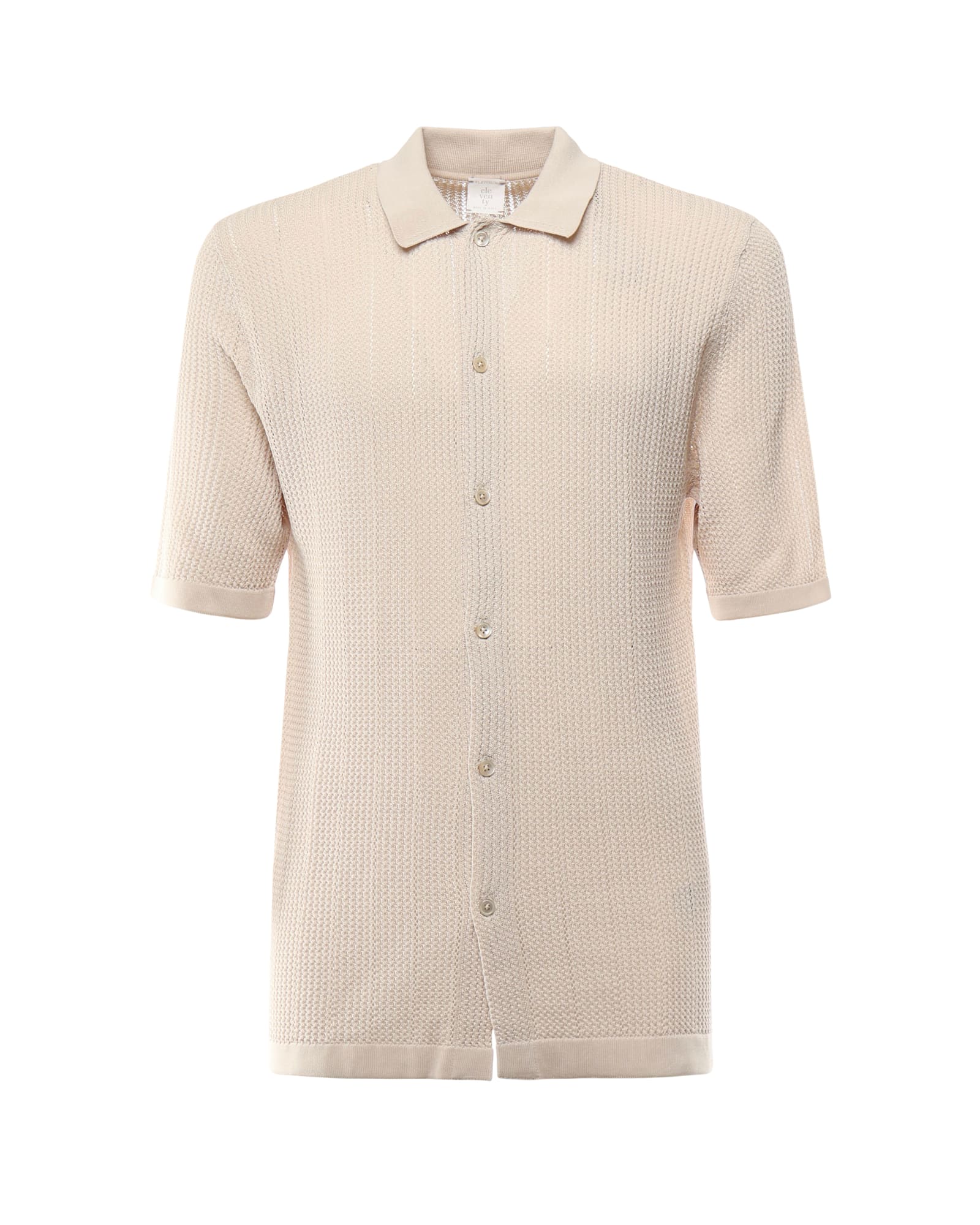 Eleventy Sand Cotton Regular Fit Shirt In Sand