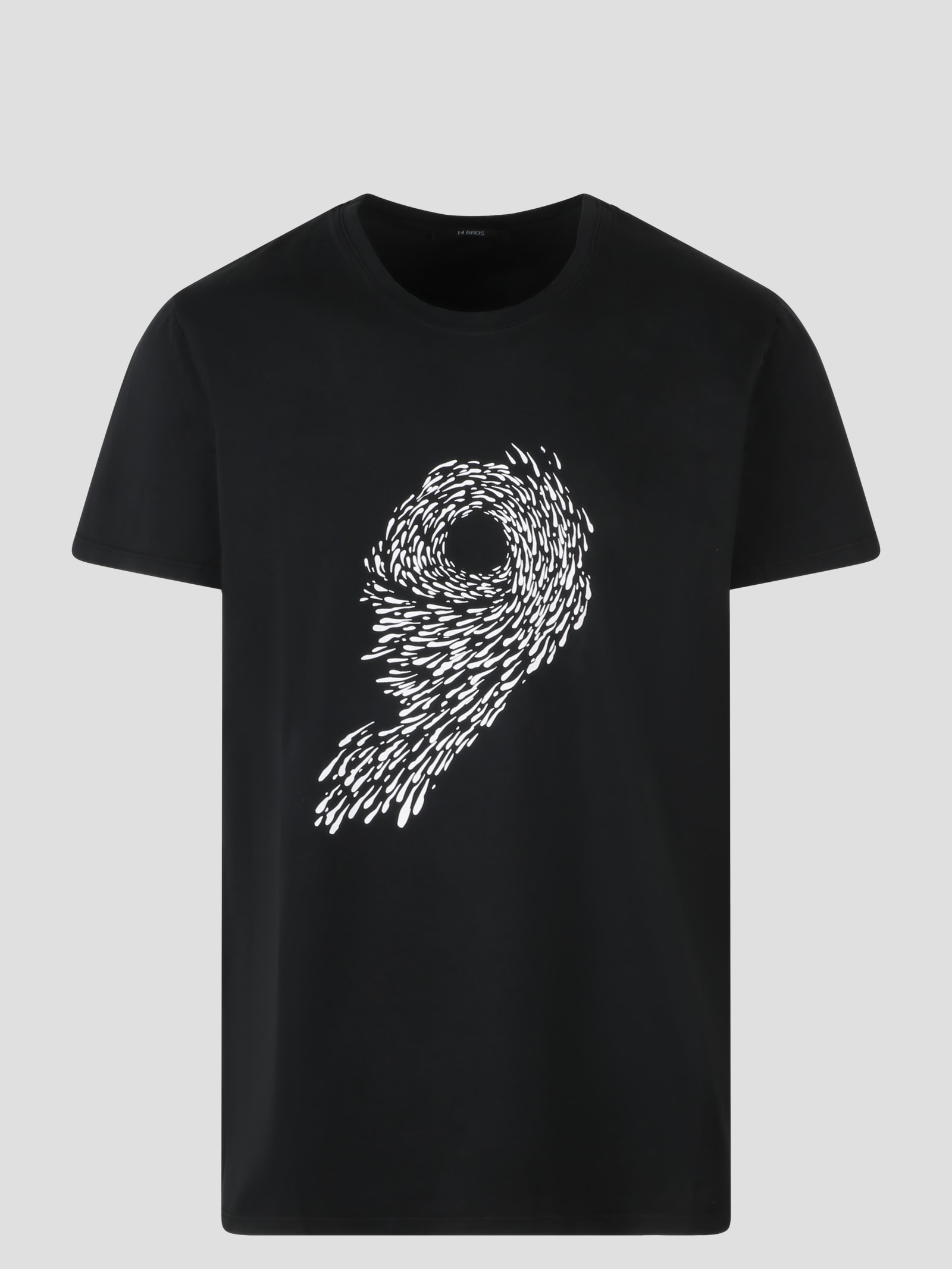 Shop 14 Bros Boo Print T-shirt In Black