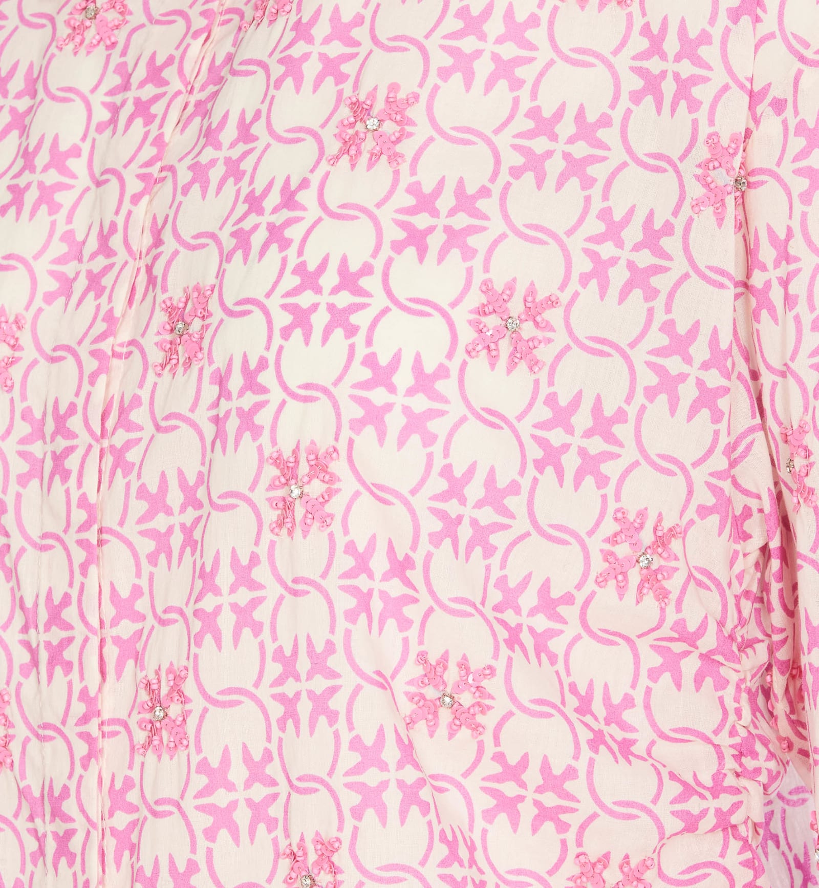 Shop Pinko Embroidered Monogram Shirt In Pink