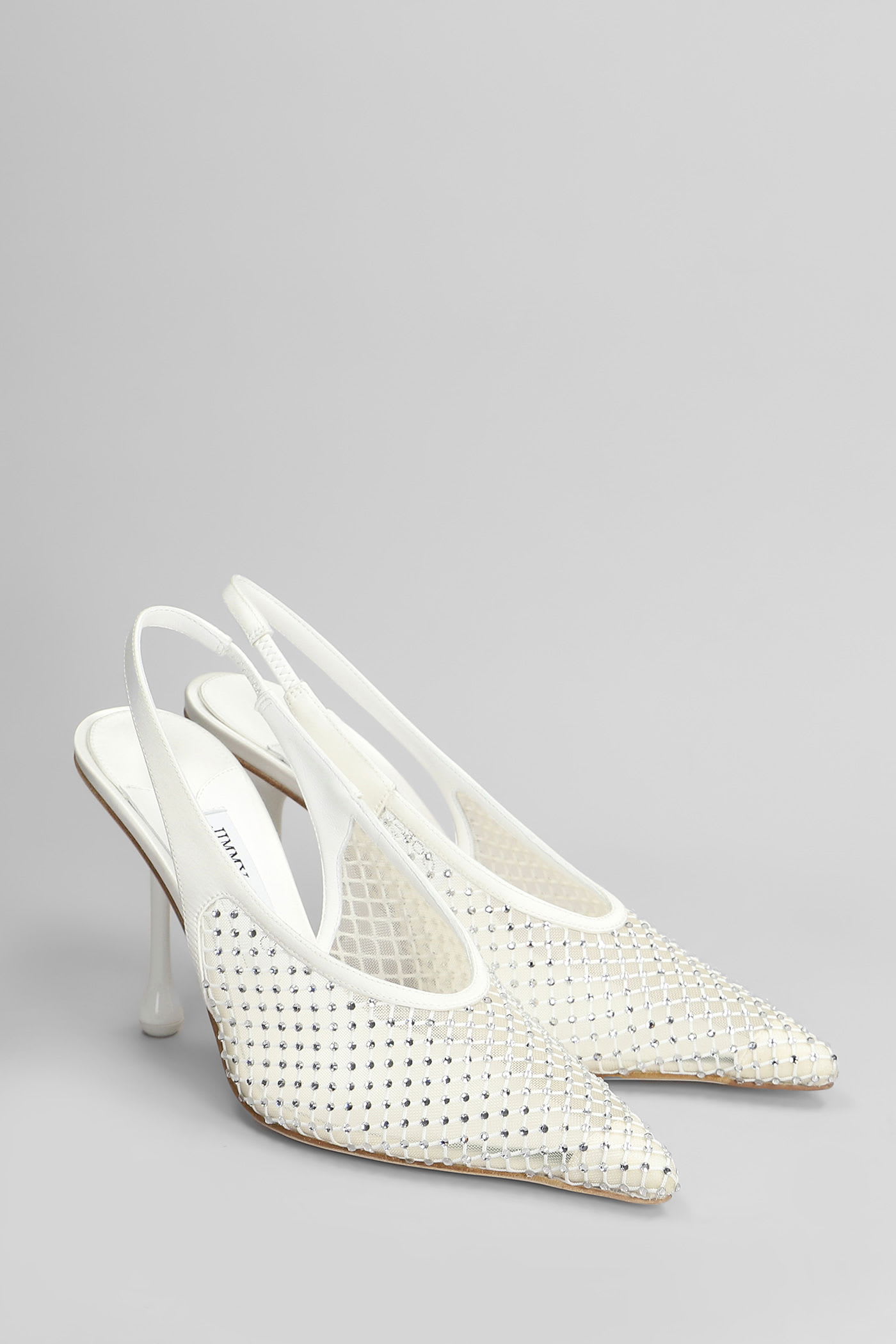 Jimmy Choo Isa 985 Pumps In White Leather In White