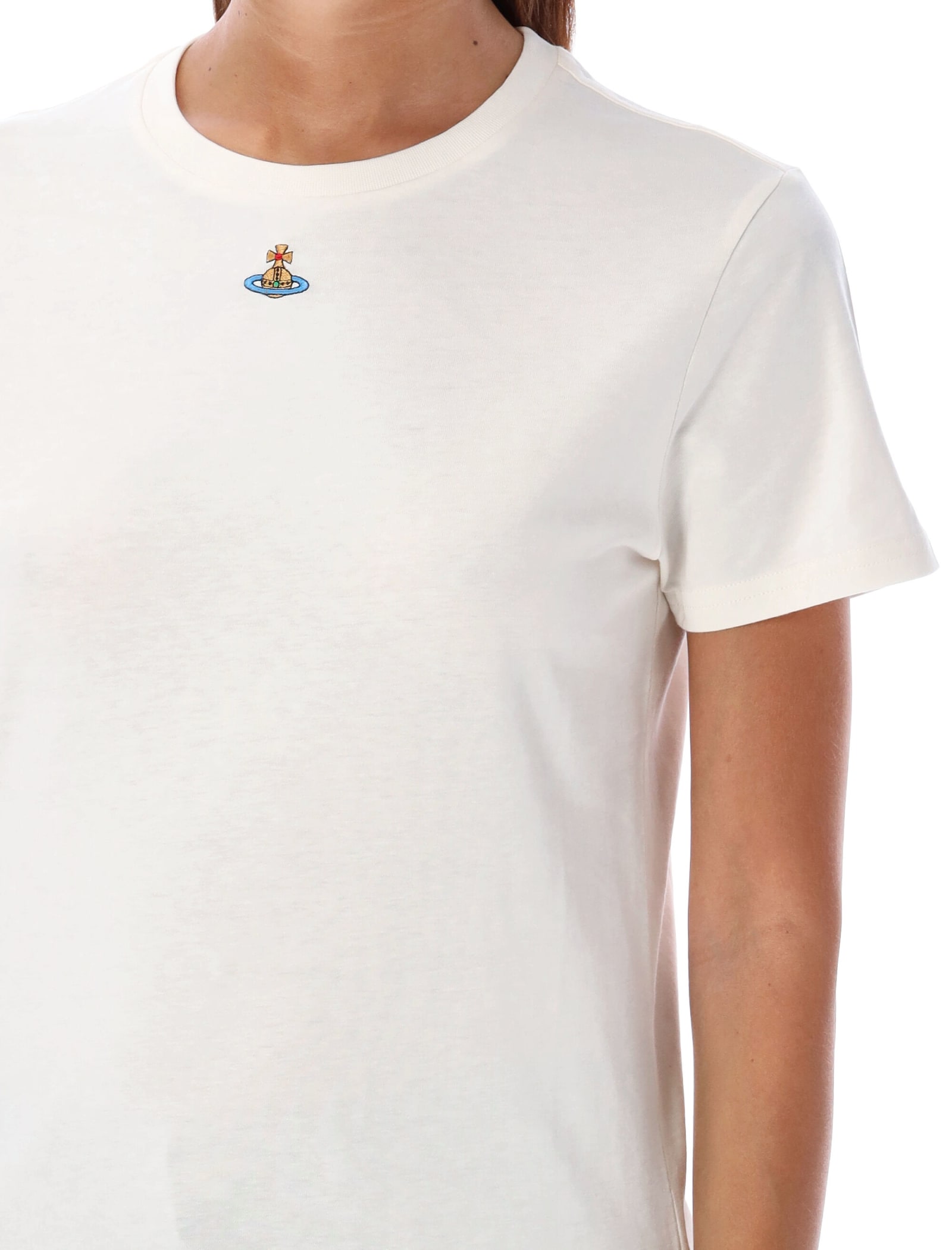 Shop Vivienne Westwood Orb Perù T-shirt In White