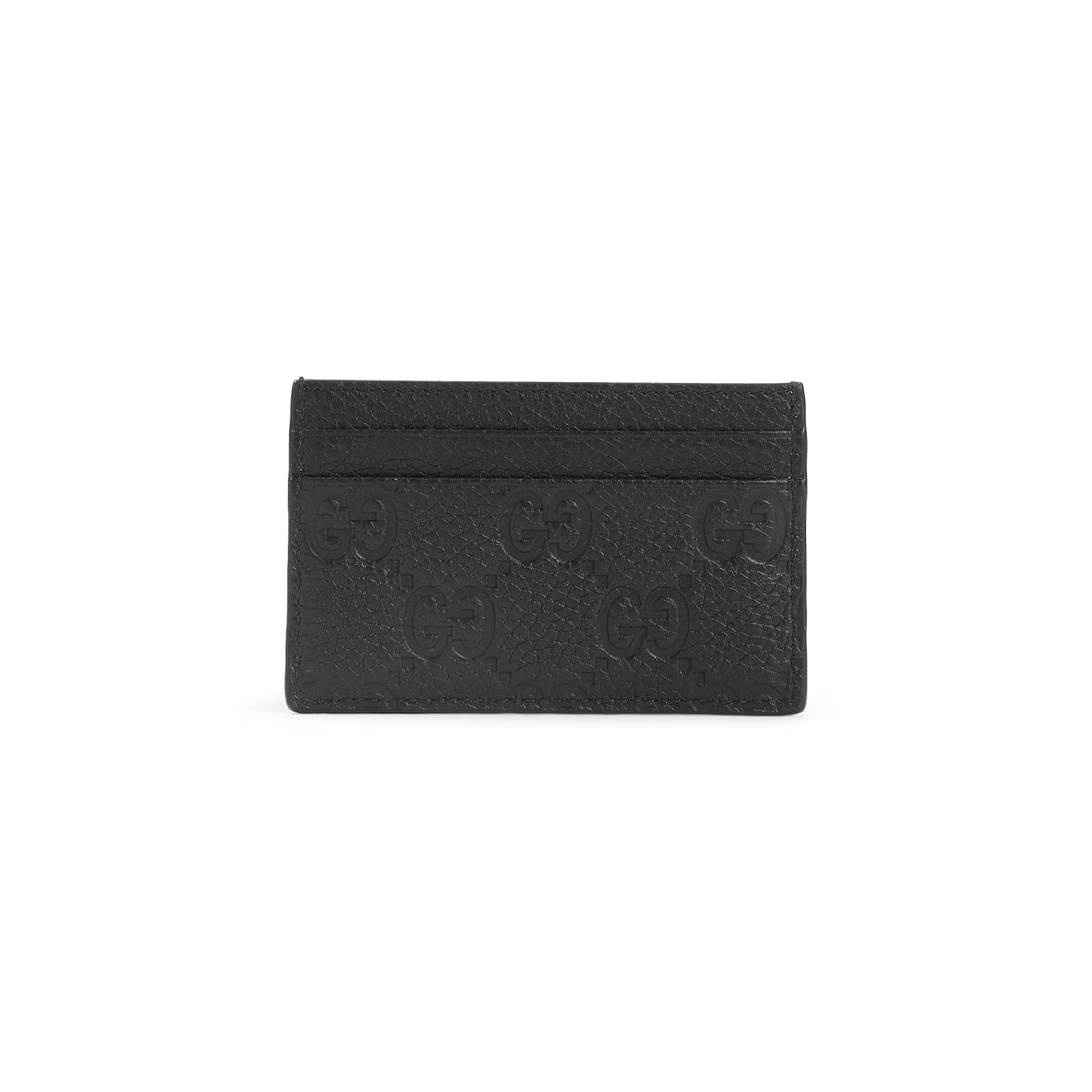 Gucci Imprint Credit Card Case In Black