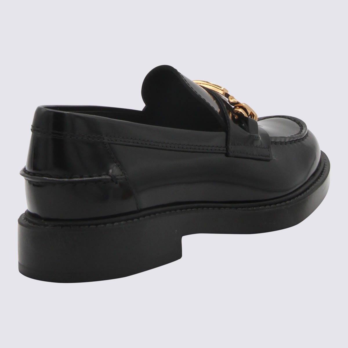 Shop Tod's Black Leather Loafers